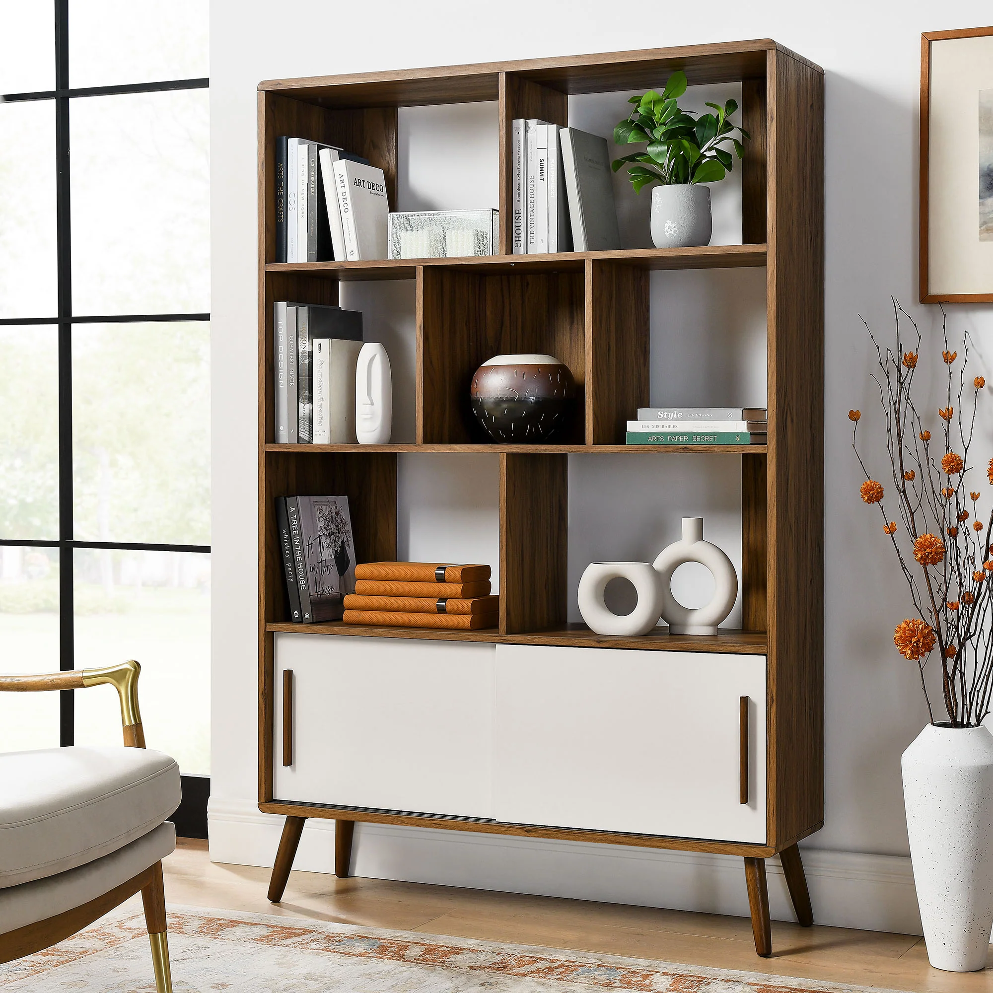 Transmit 45" Bookcase with Sliding Doors by Modway - Image 16