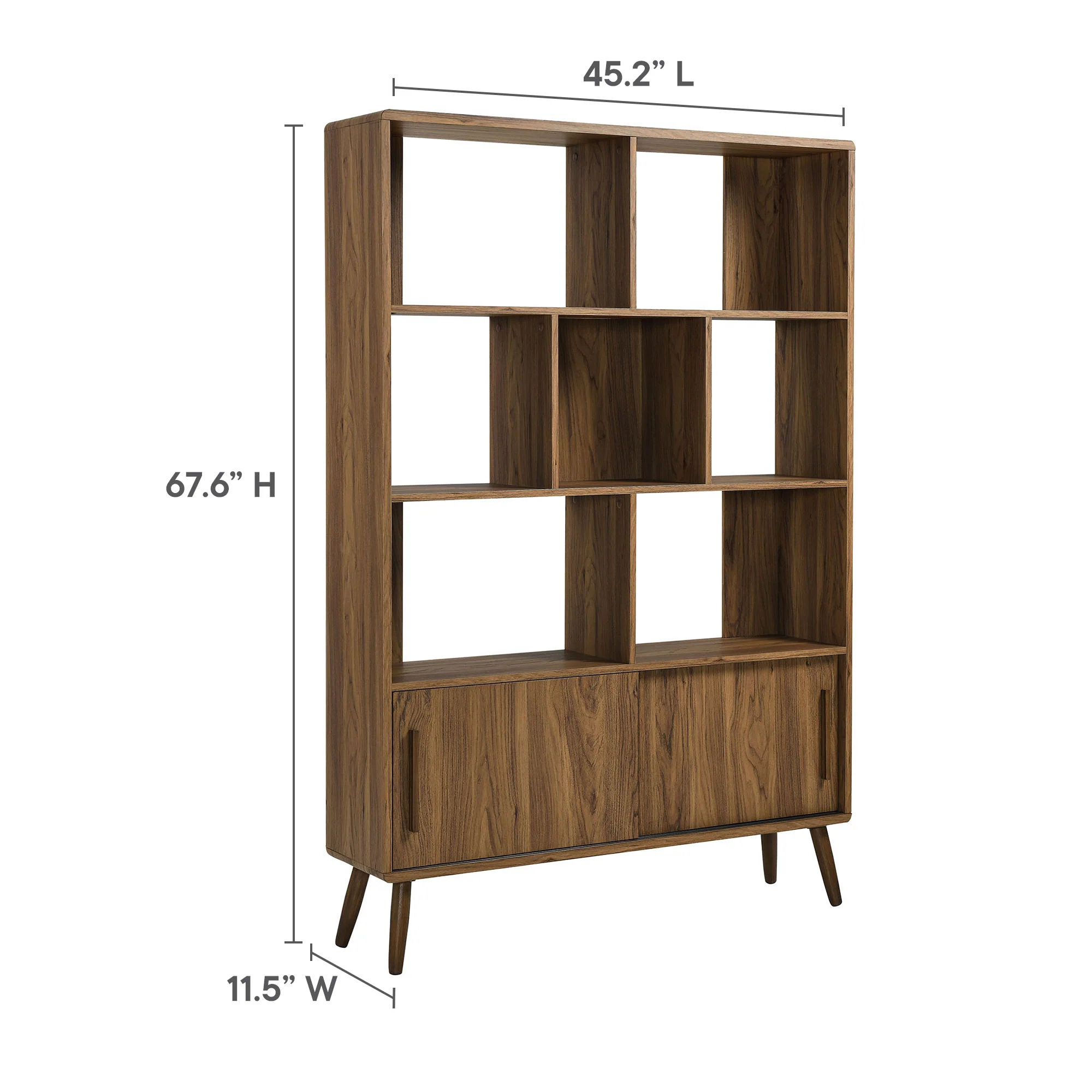 Transmit 45" Bookcase with Sliding Doors by Modway - Image 9