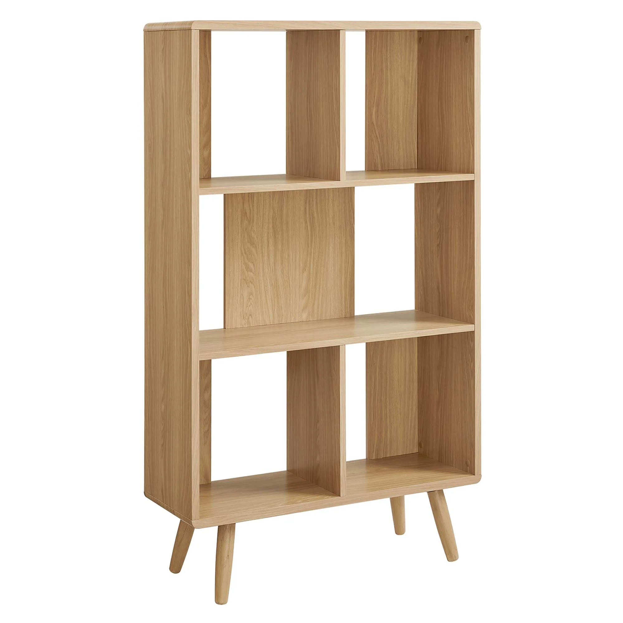 Transmit 5 Shelf Wood Grain Bookcase by Modway - Image 10