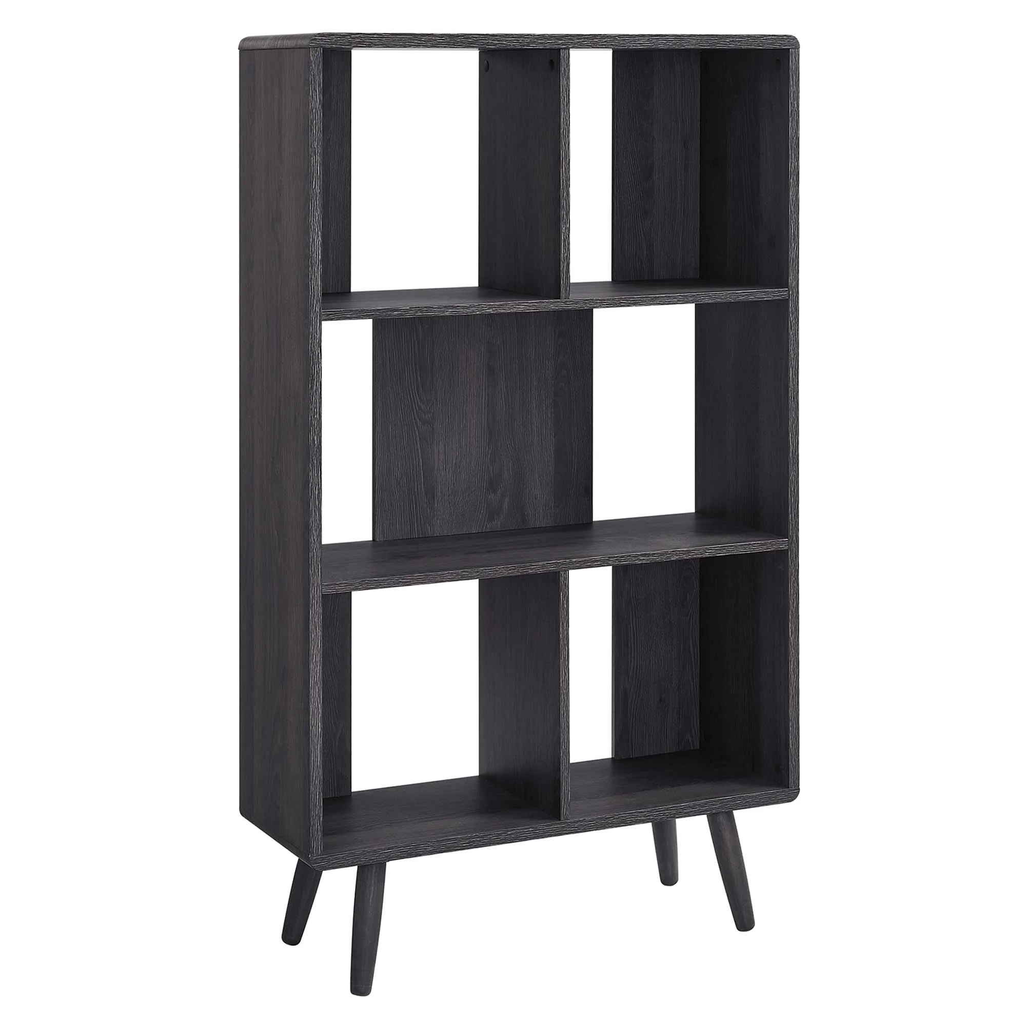 Transmit 5 Shelf Wood Grain Bookcase by Modway - Image 2