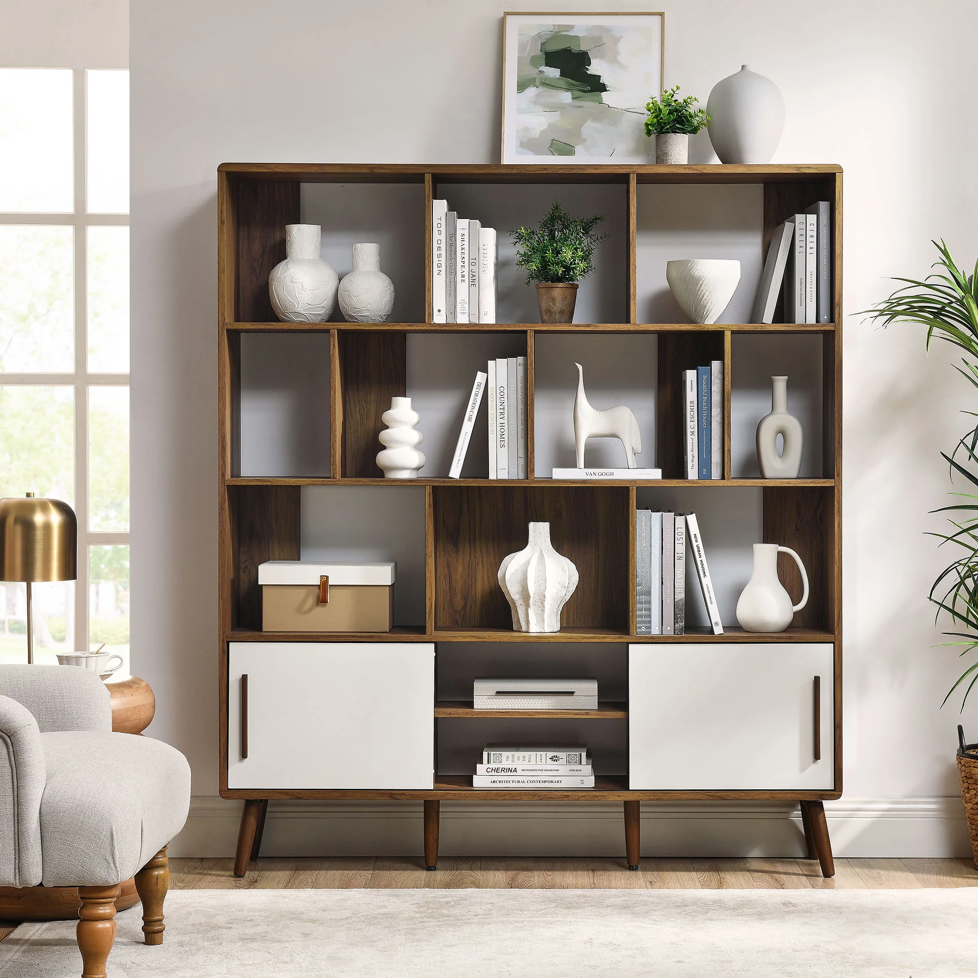 Transmit 59" Bookcase with Sliding Doors by Modway - Image 16