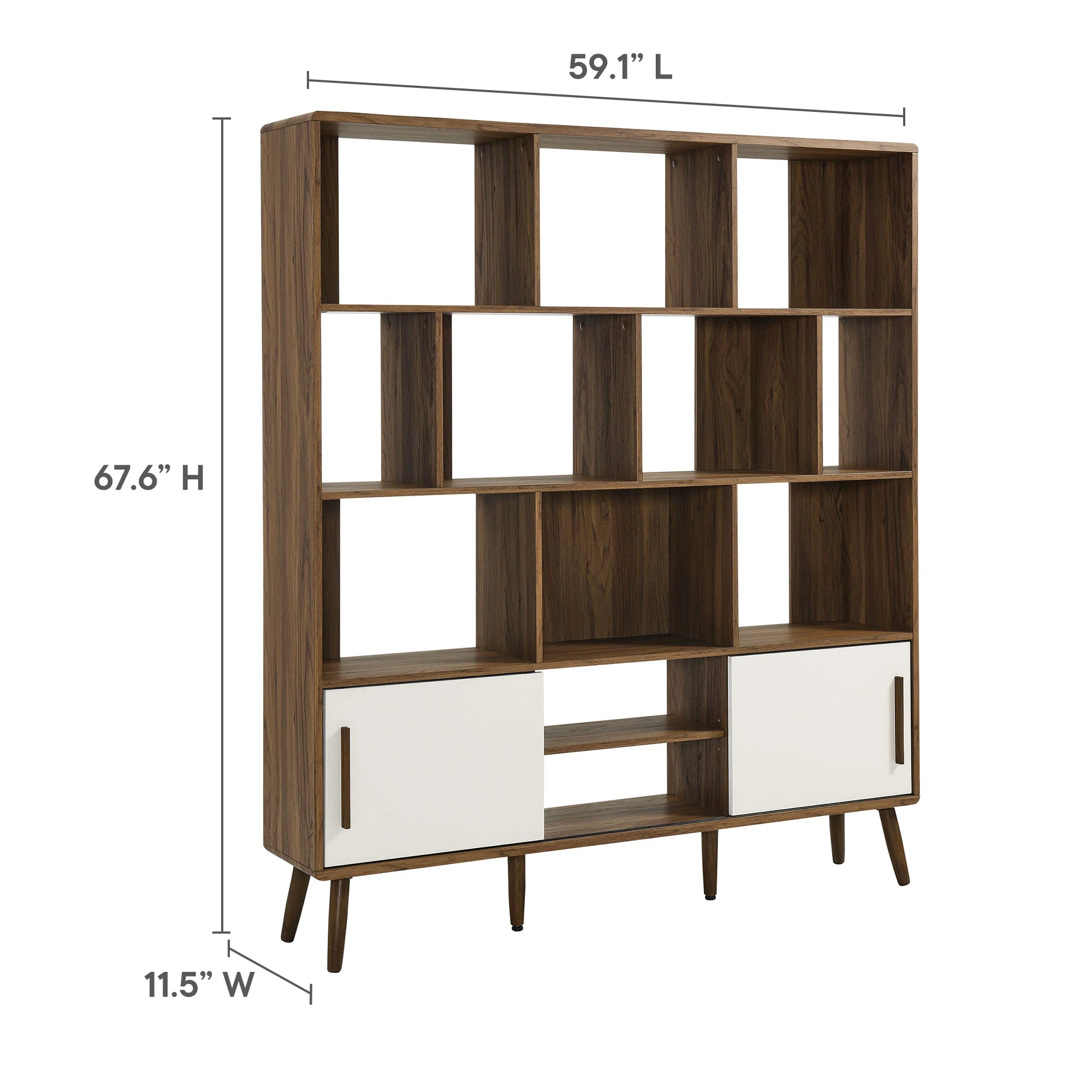 Transmit 59" Bookcase with Sliding Doors by Modway - Image 18