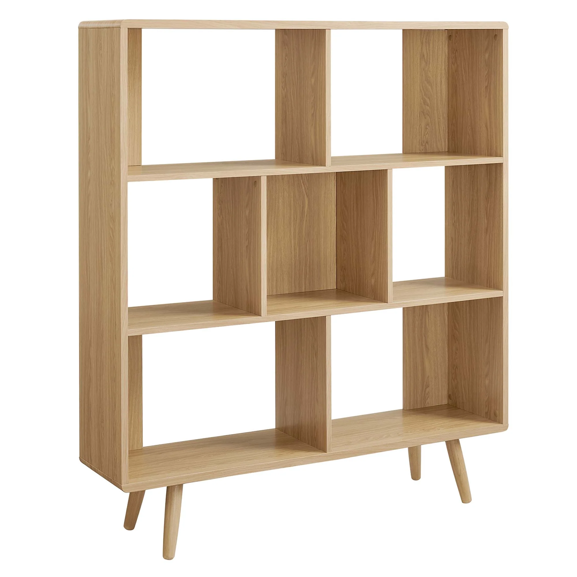 Transmit 7 Shelf Wood Grain Bookcase by Modway - Image 10