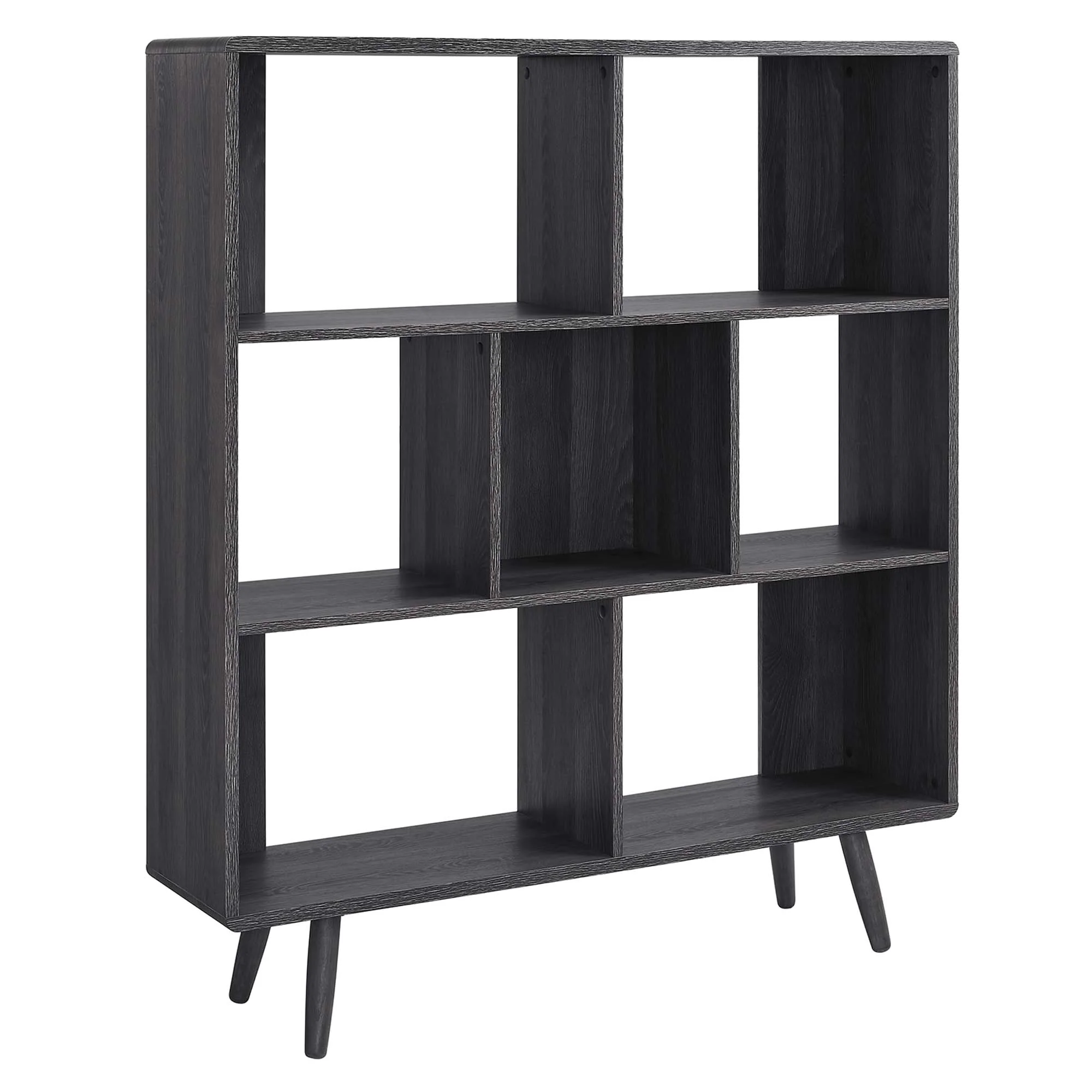 Transmit 7 Shelf Wood Grain Bookcase by Modway - Image 2