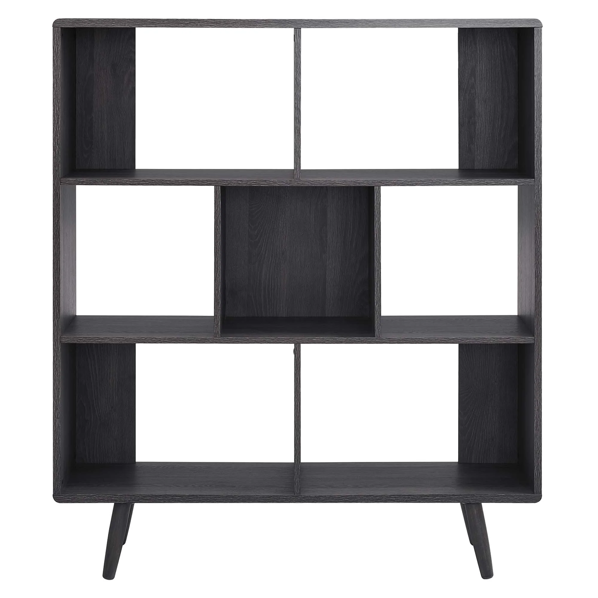 Transmit 7 Shelf Wood Grain Bookcase by Modway - Image 4