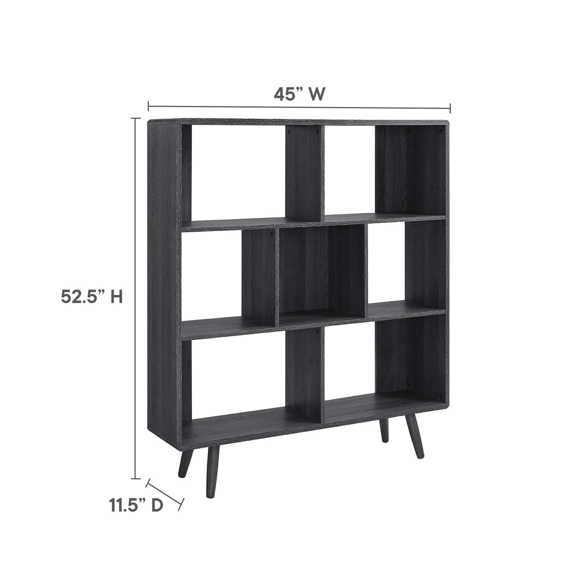 Transmit 7 Shelf Wood Grain Bookcase by Modway - Image 8