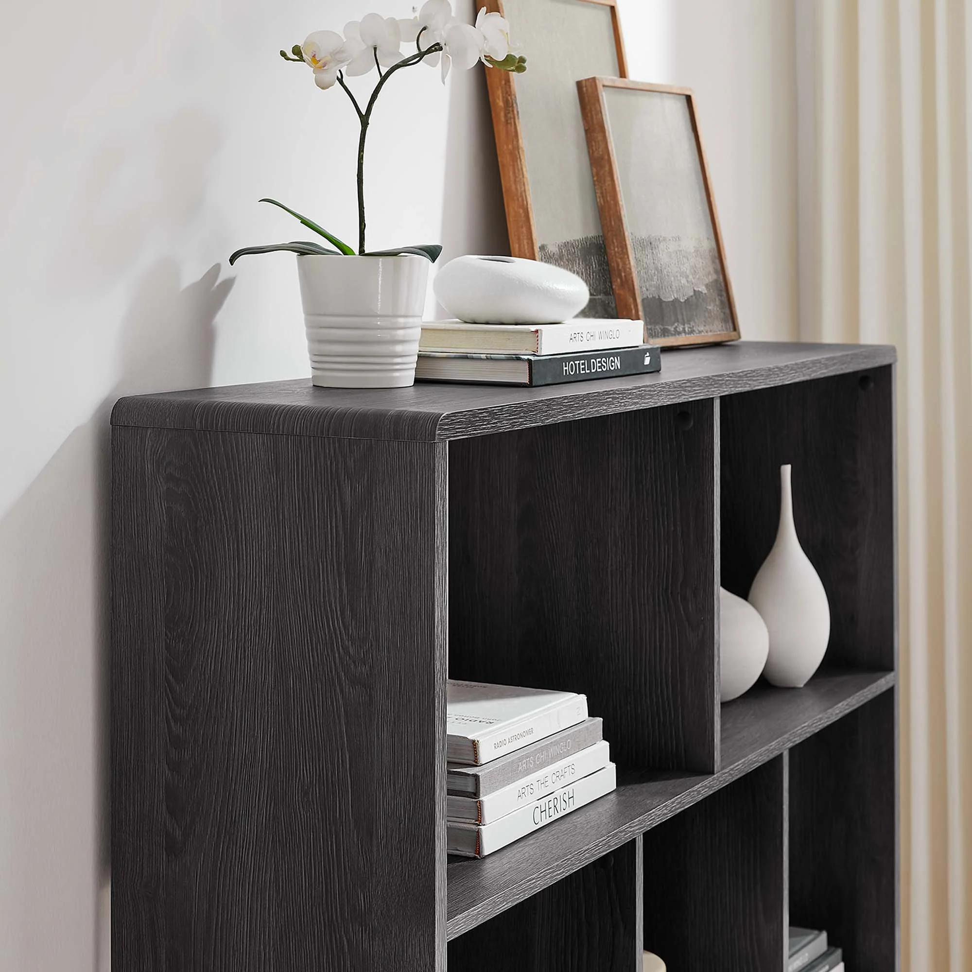 Transmit 7 Shelf Wood Grain Bookcase by Modway - Image 9