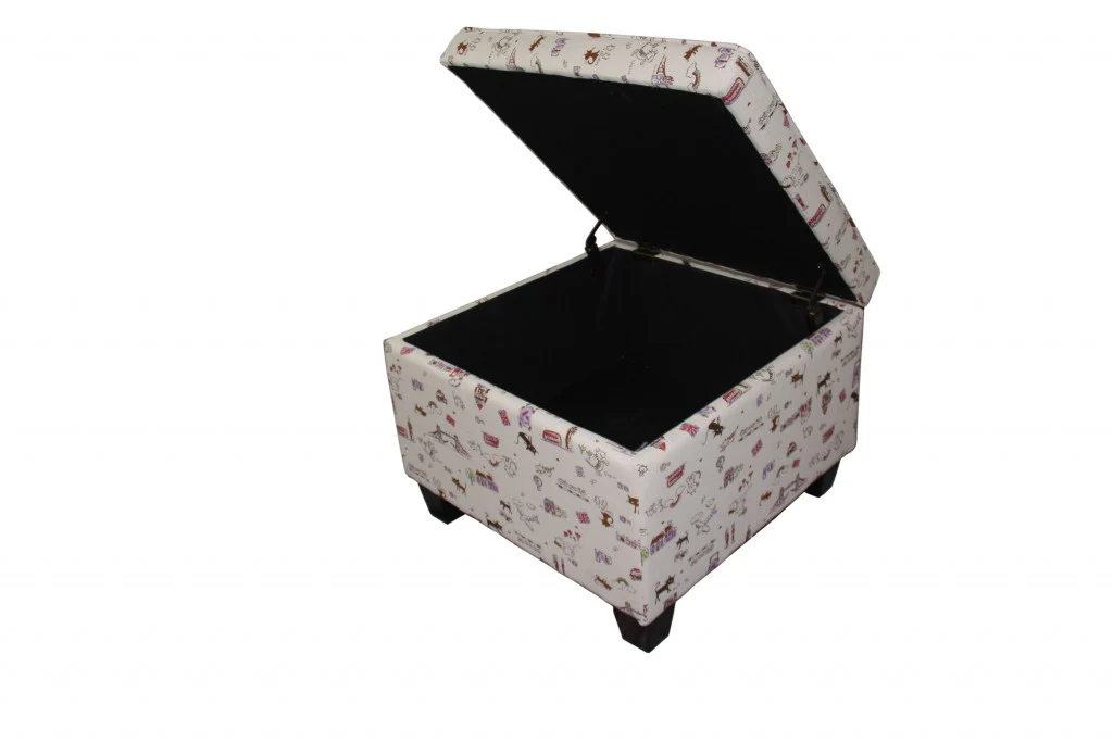 Traveling Cats Storage Ottoman By Homeroots - Image 2