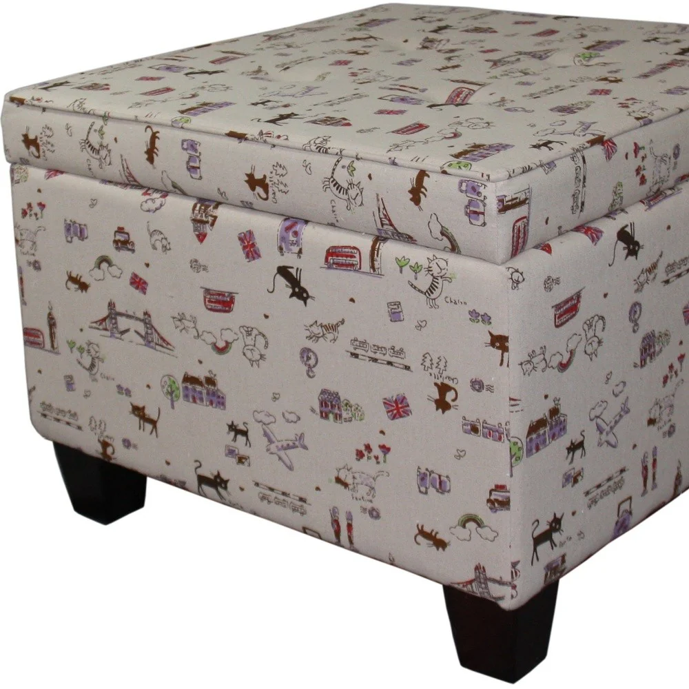 Traveling Cats Storage Ottoman By Homeroots - Image 4