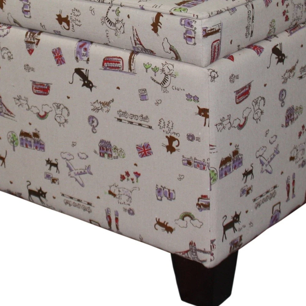 Traveling Cats Storage Ottoman By Homeroots - Image 5
