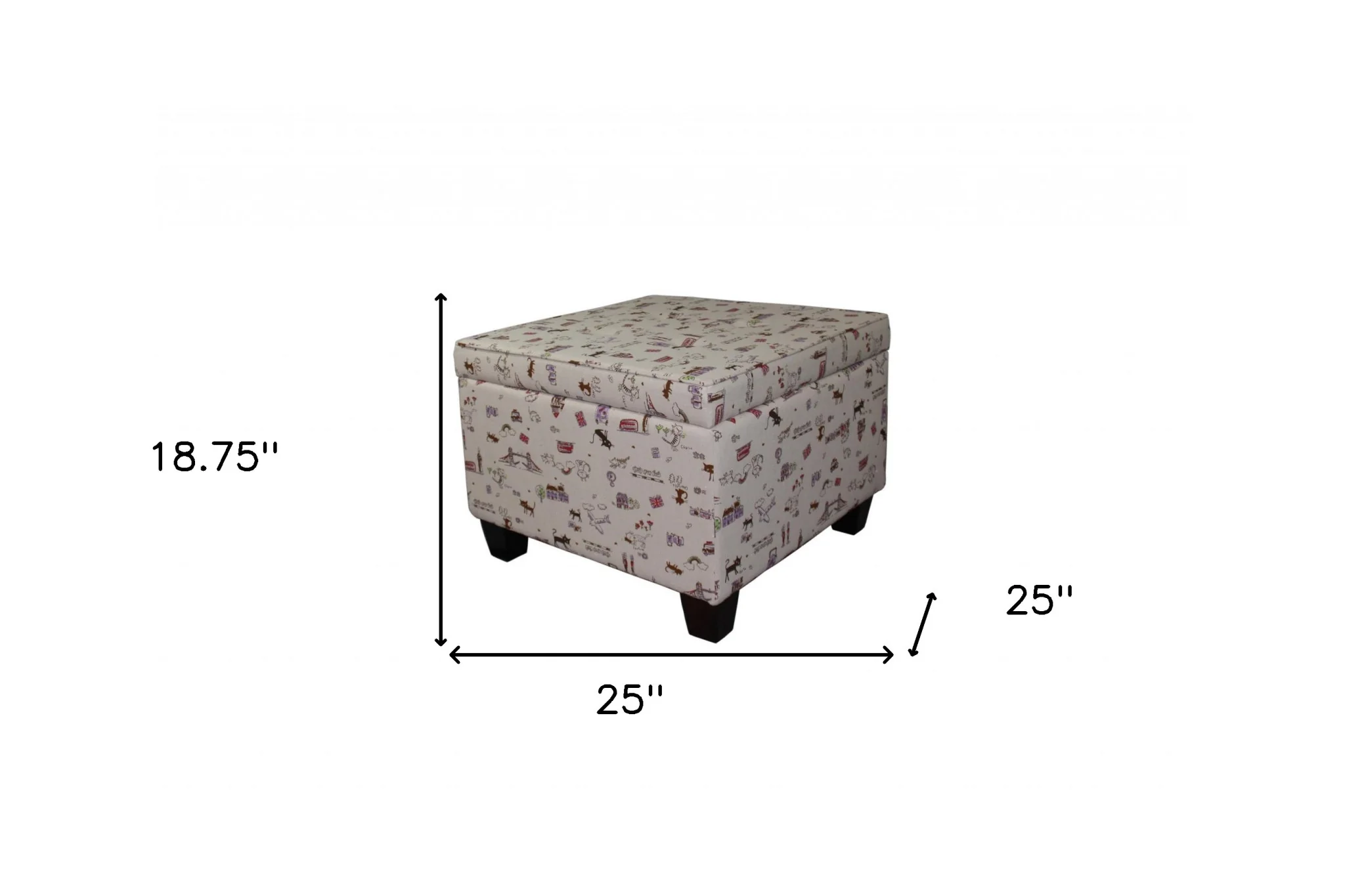 Traveling Cats Storage Ottoman By Homeroots - Image 6