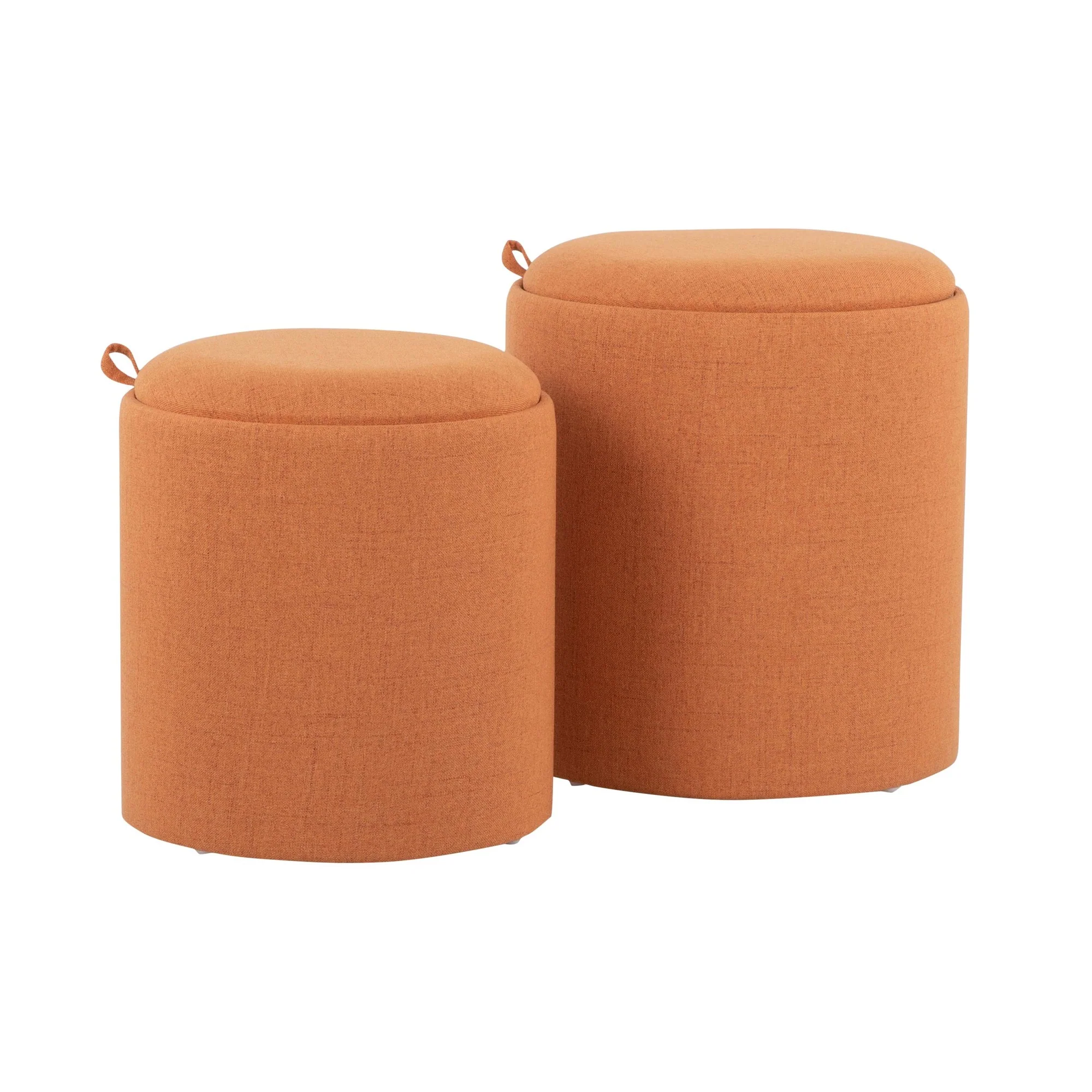 Tray Nesting Ottoman Set Charcoal By LumiSource - Image 17