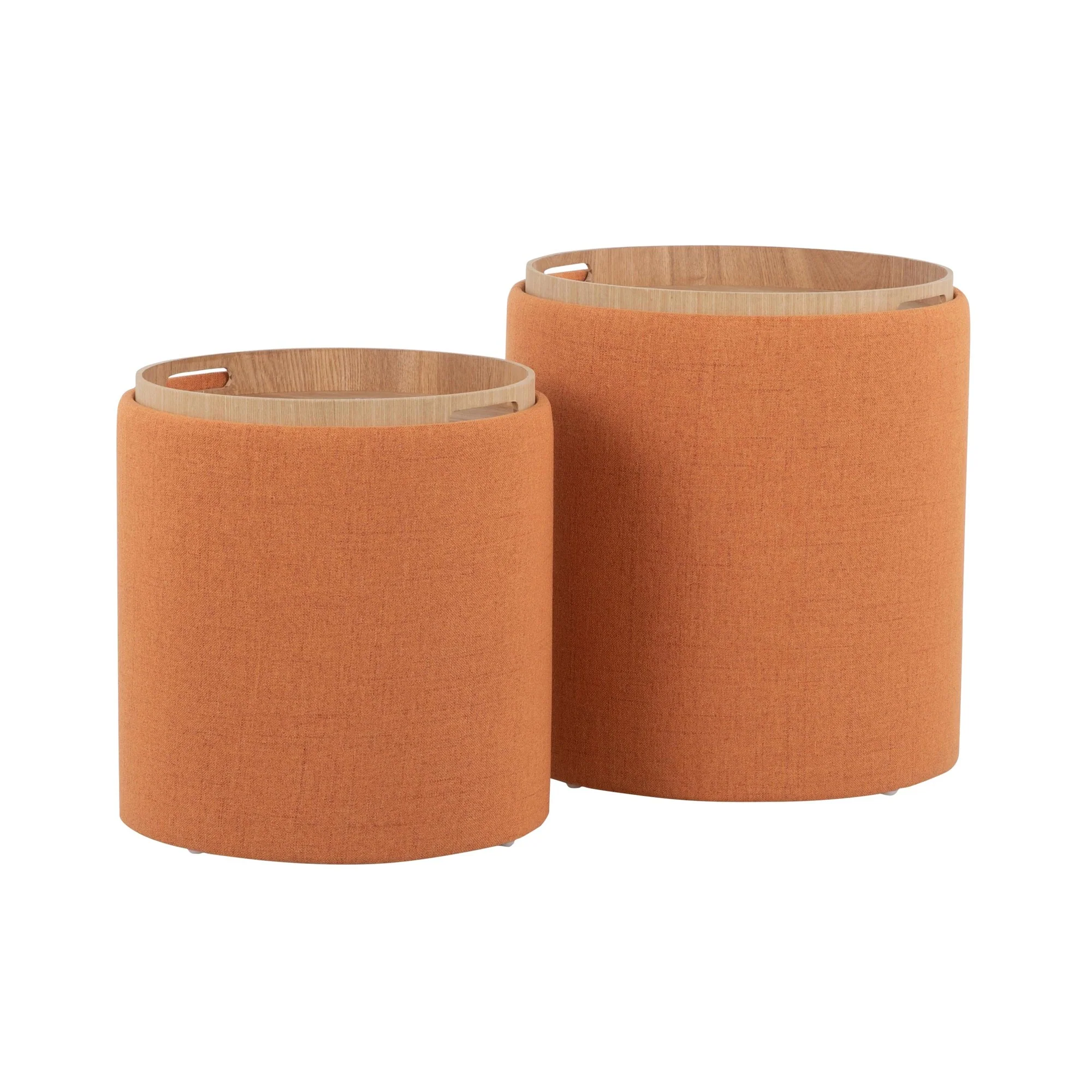 Tray Nesting Ottoman Set Charcoal By LumiSource - Image 20