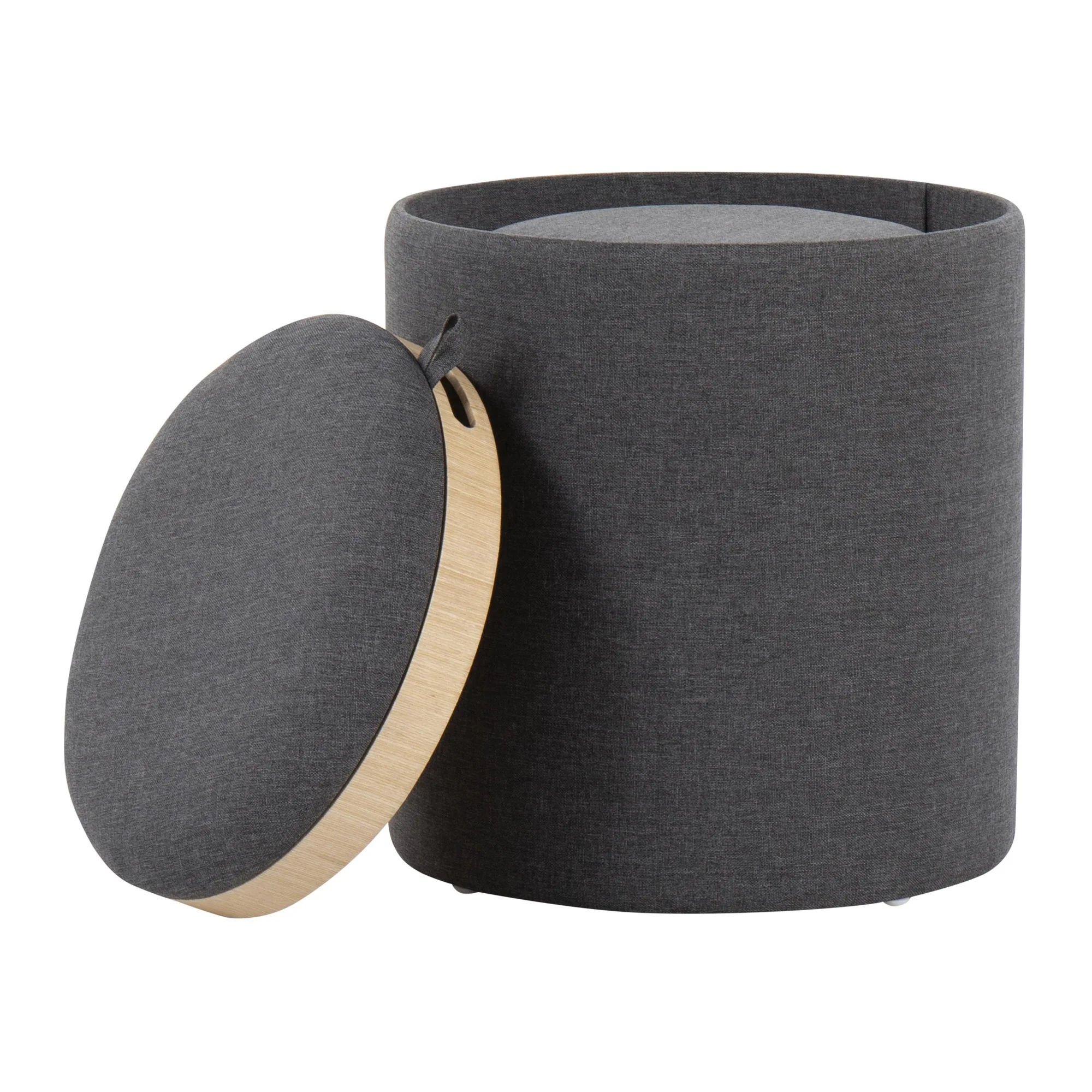 Tray Nesting Ottoman Set Charcoal By LumiSource - Image 7