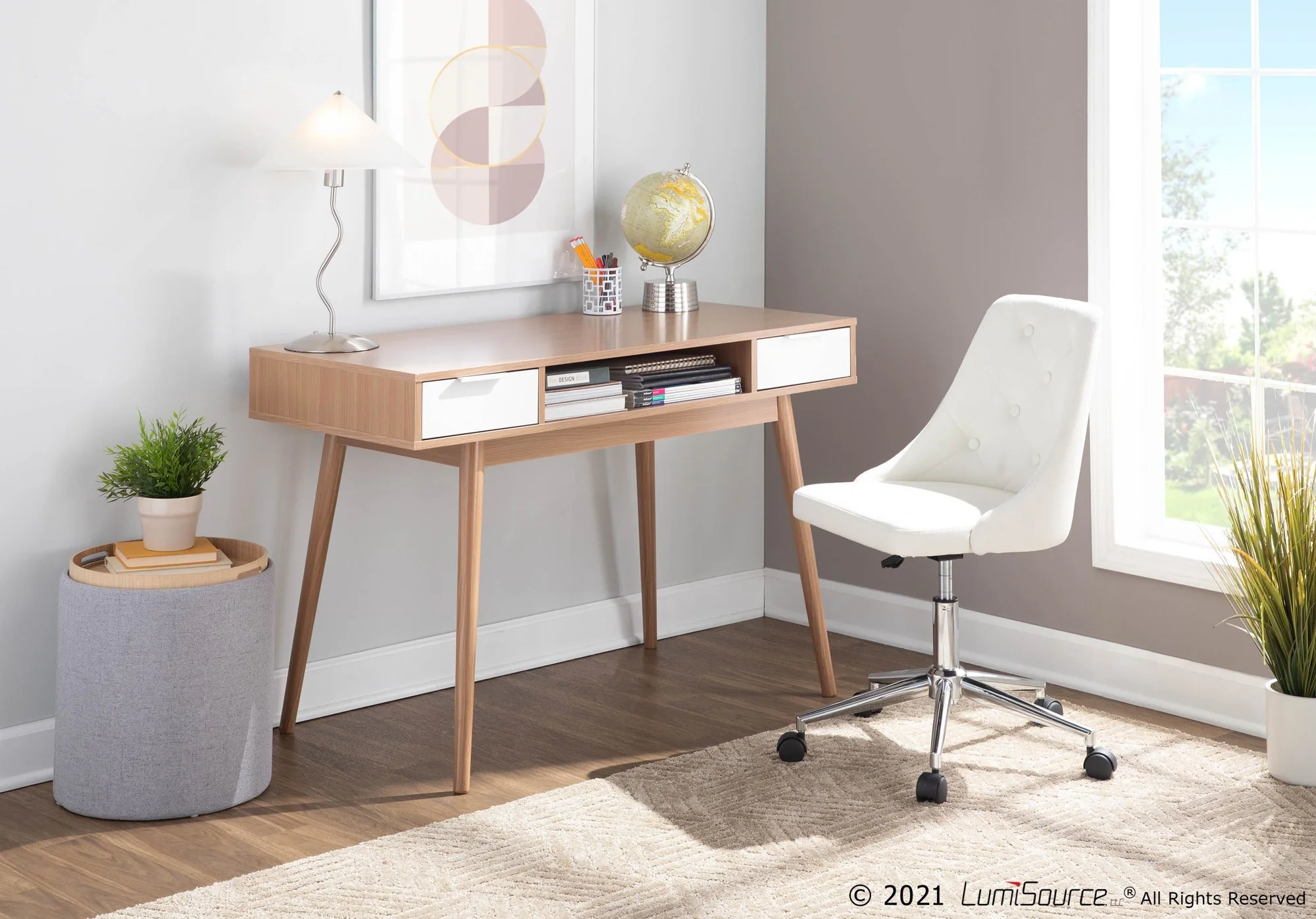 Tray Nesting Ottoman Set Charcoal By LumiSource - Image 9