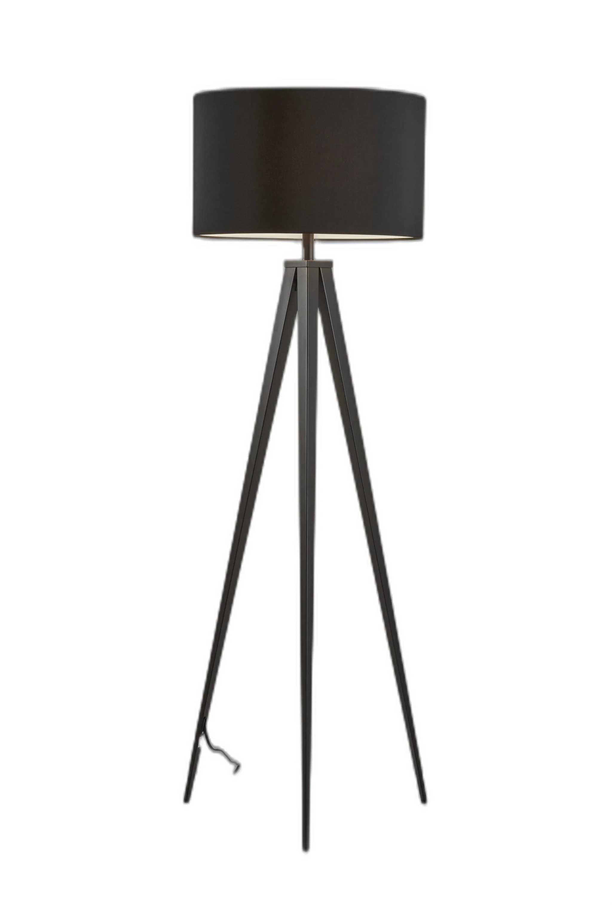 Treble Floor Lamp Three Black Metal Legs By Homeroots - Image 2