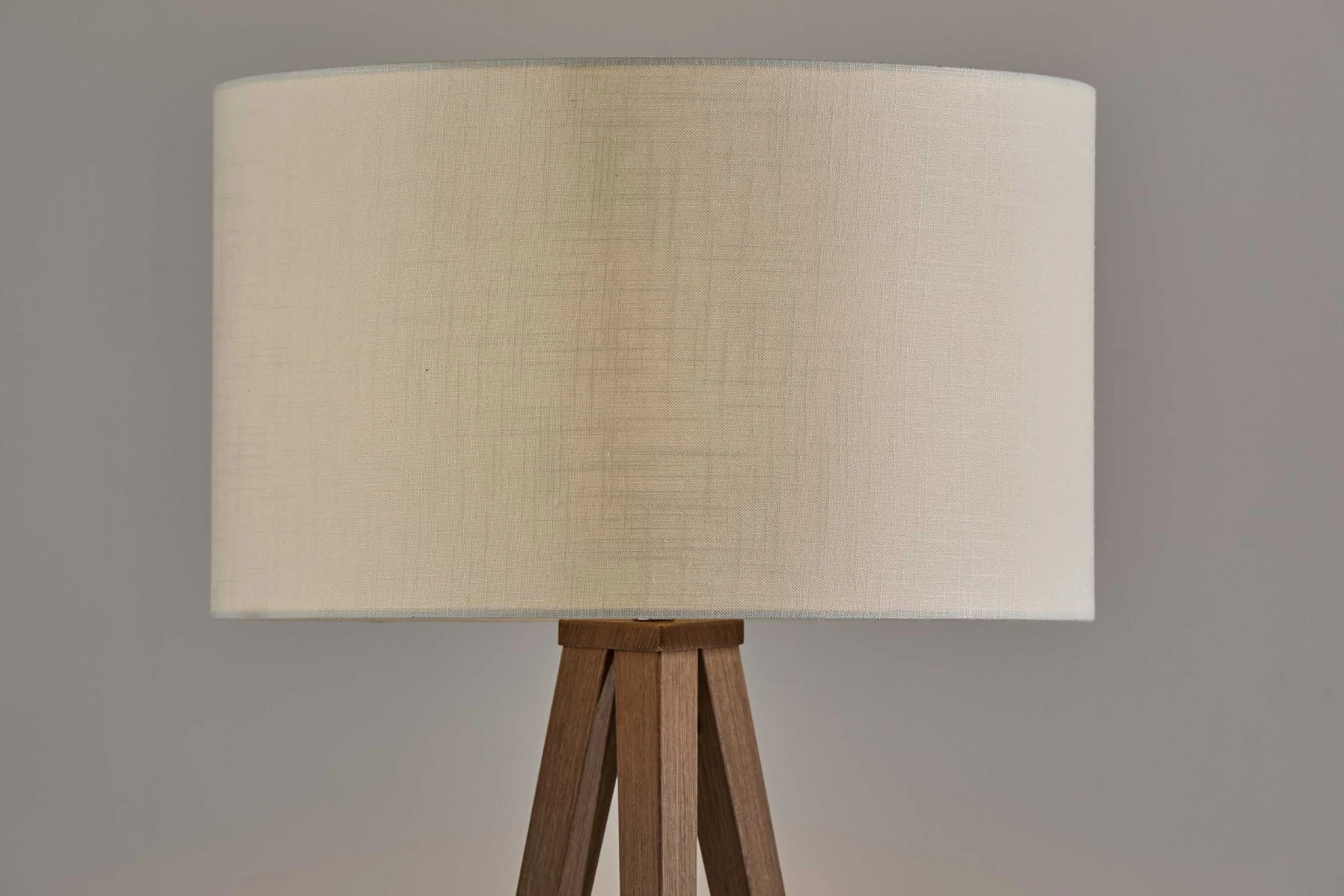 Treble Floor Lamp Three Walnut Finish Legs By Homeroots - Image 2