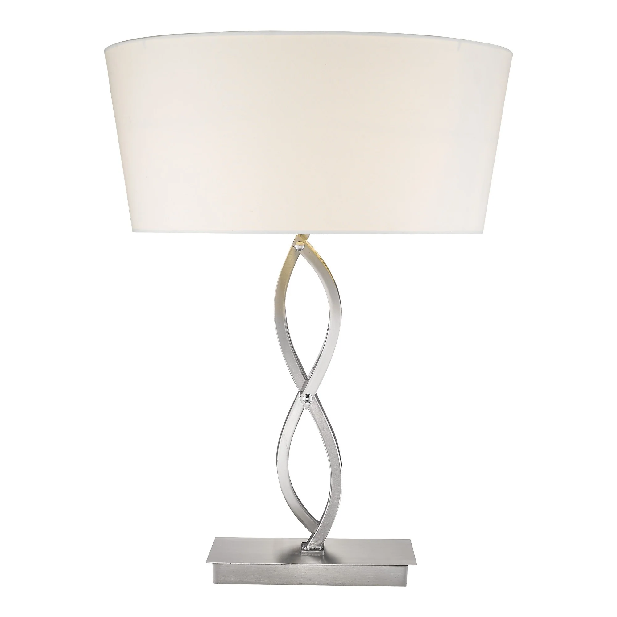 Trend Home 1-Light Satin Nickel Table Lamp By Homeroots - Image 2