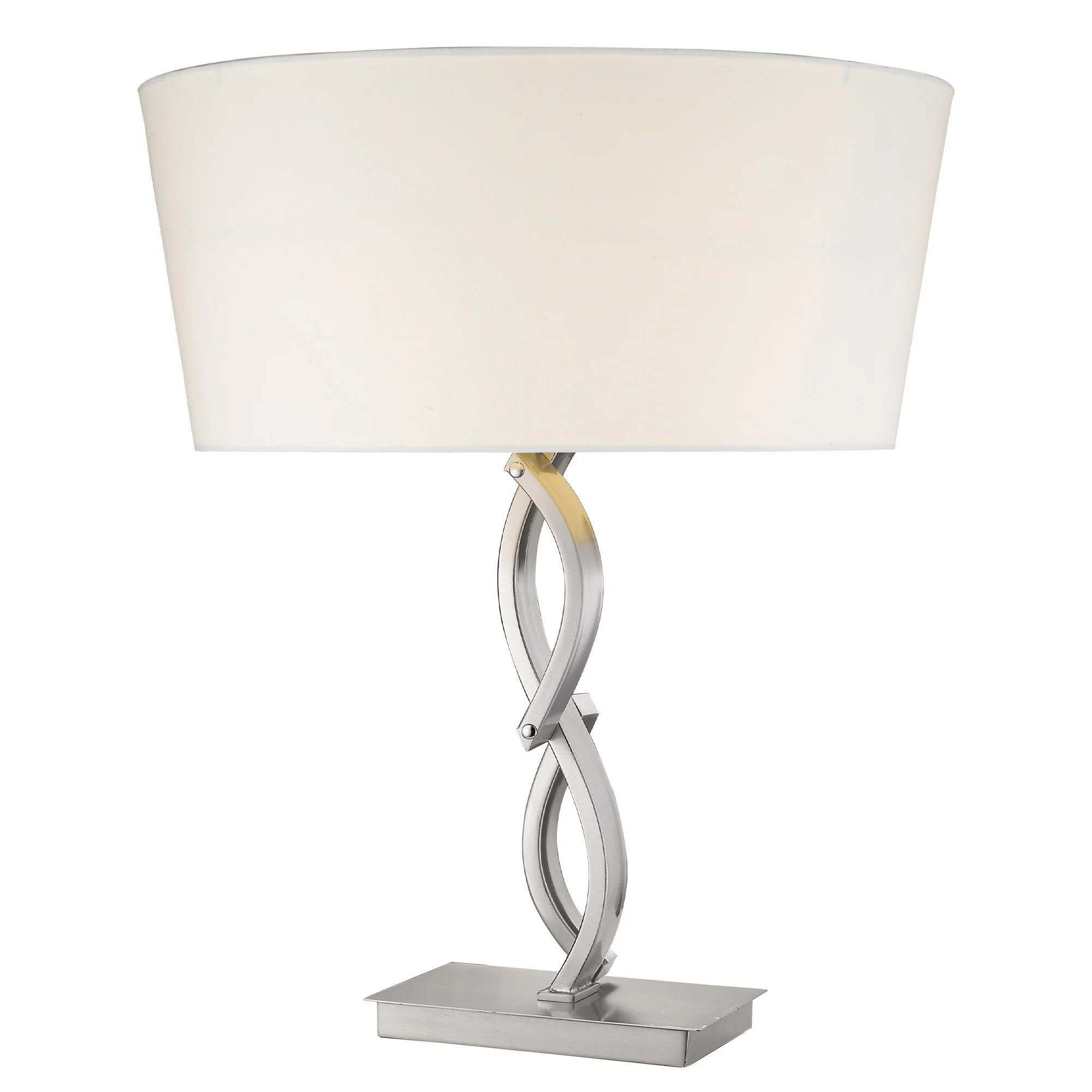 Trend Home 1-Light Satin Nickel Table Lamp By Homeroots - Image 3