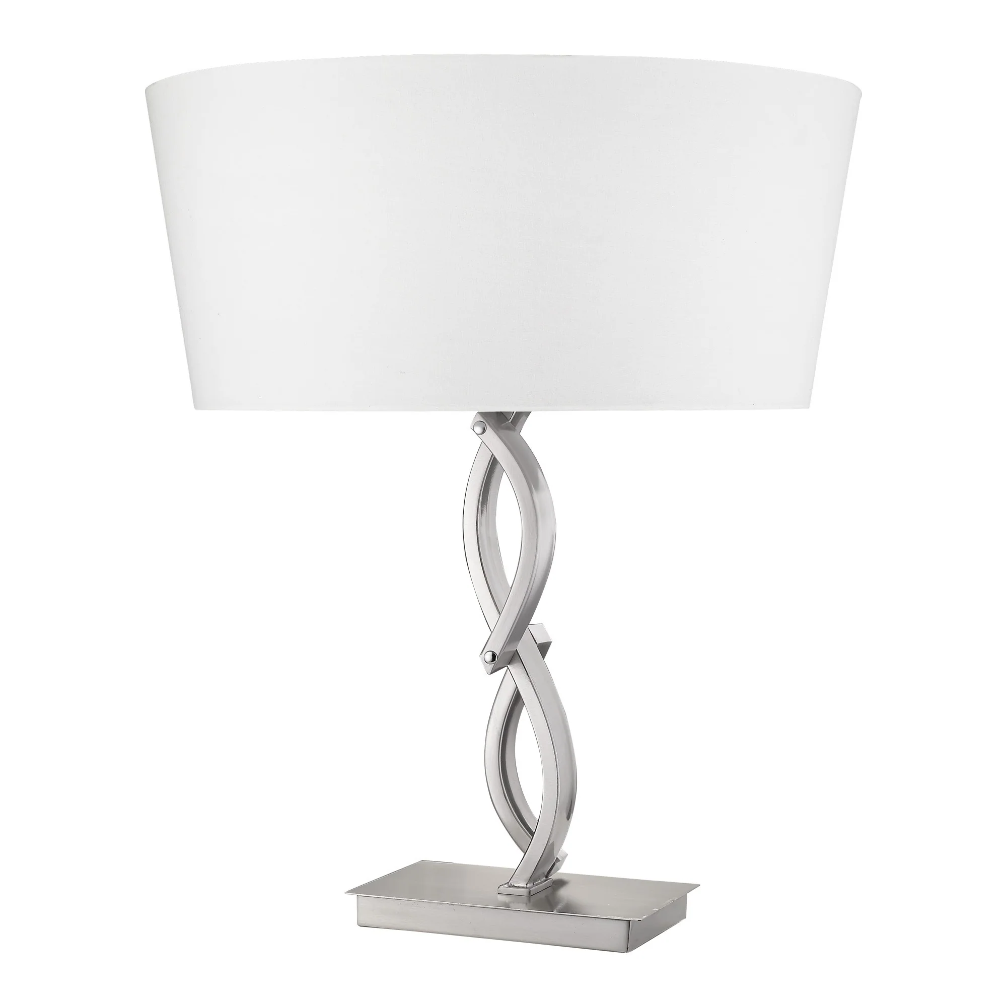 Trend Home 1-Light Satin Nickel Table Lamp By Homeroots - Image 4