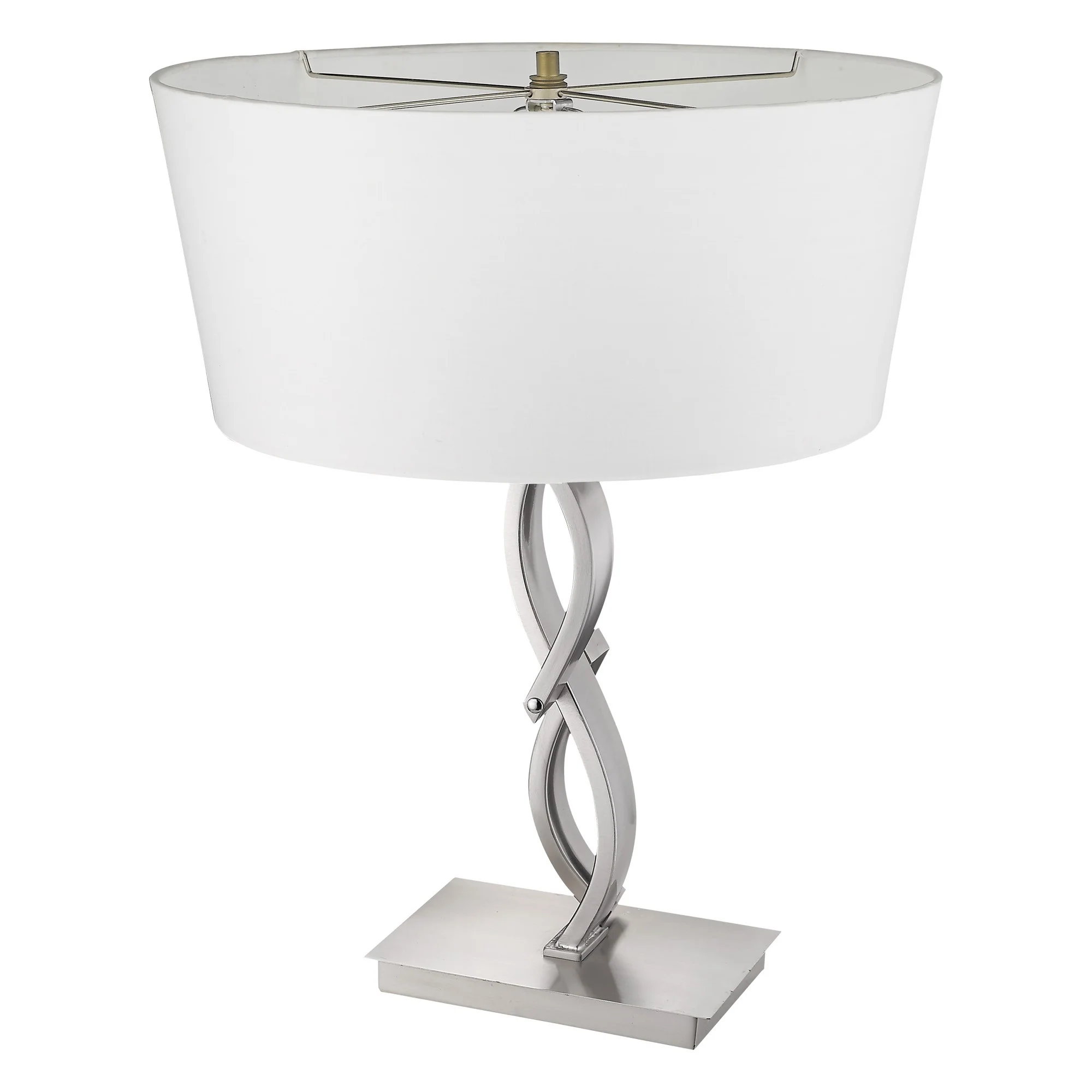 Trend Home 1-Light Satin Nickel Table Lamp By Homeroots - Image 5
