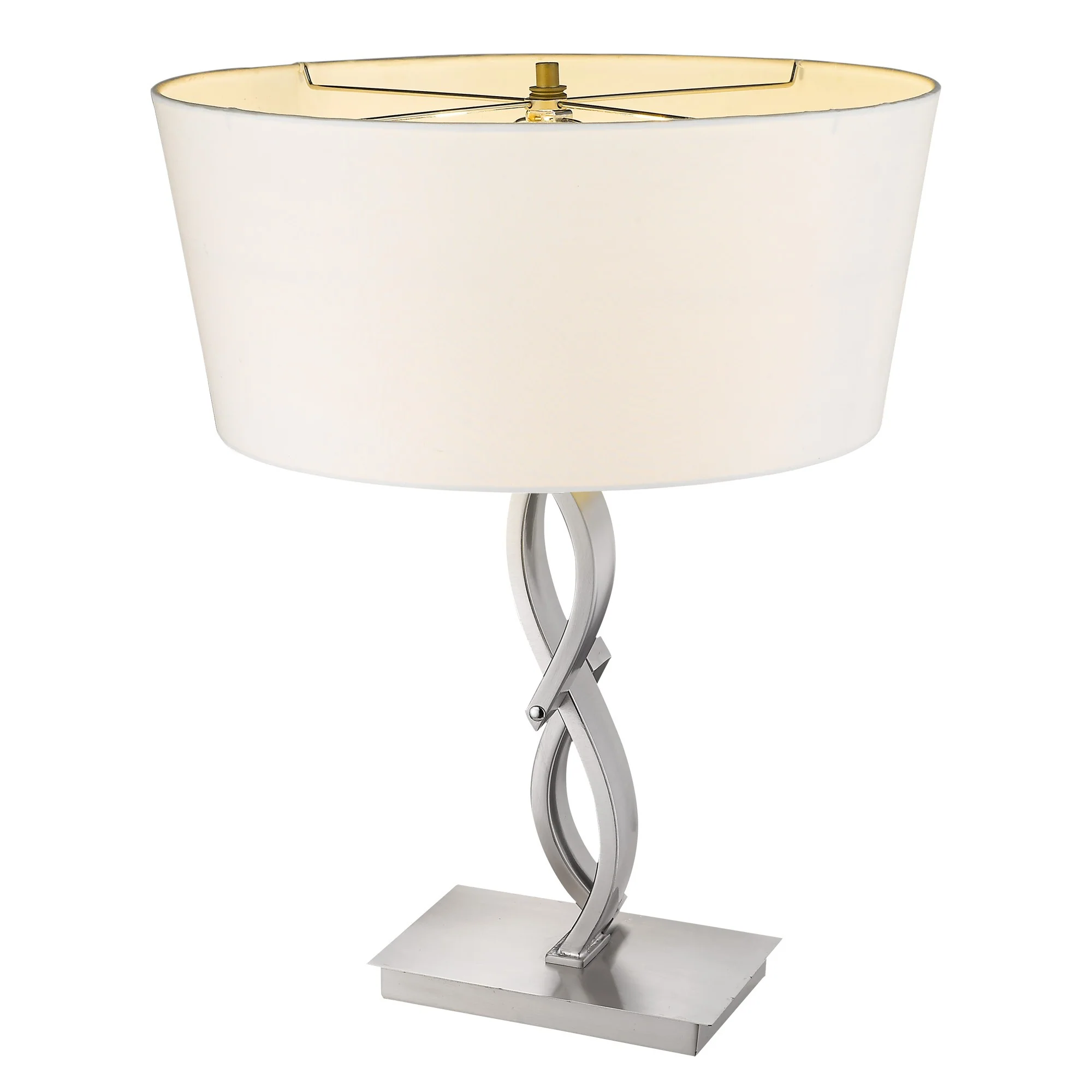 Trend Home 1-Light Satin Nickel Table Lamp By Homeroots - Image 6