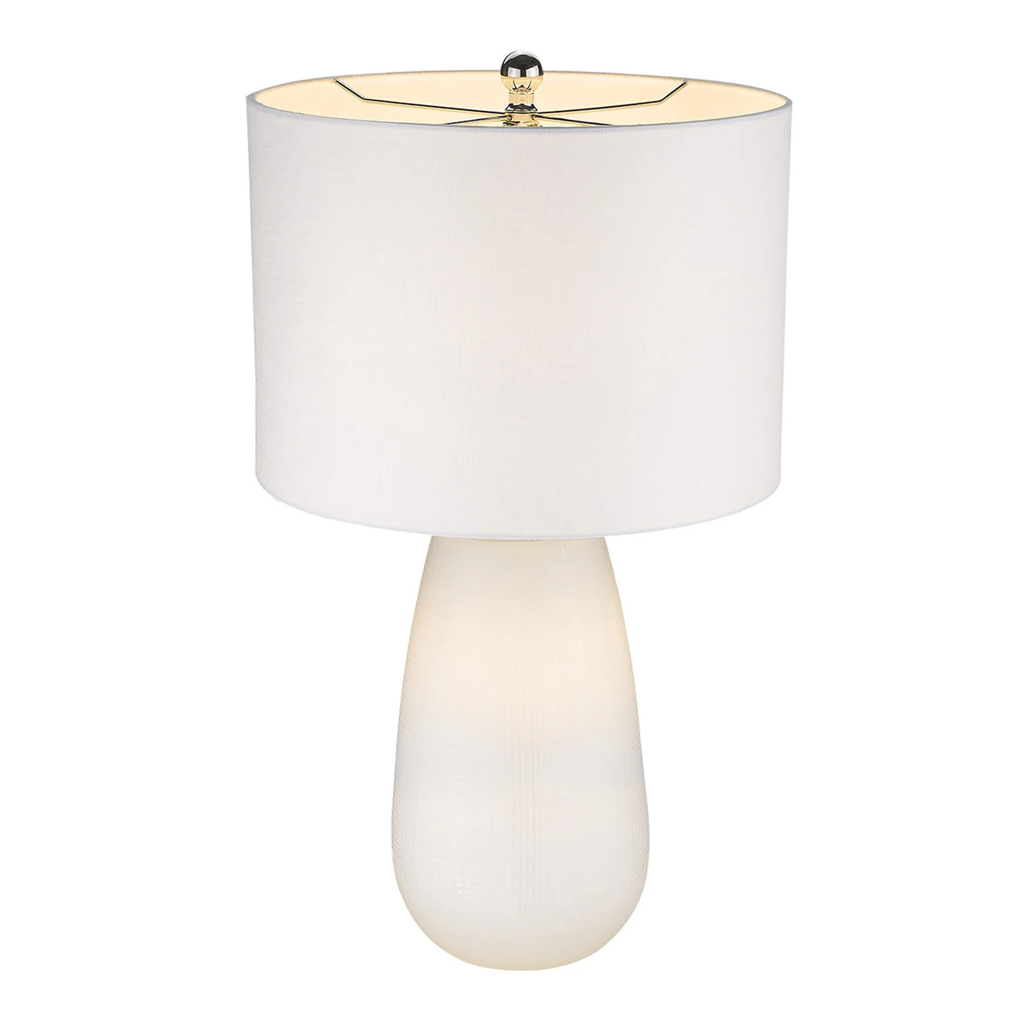 Trend Home 1-Light White Table Lamp By Homeroots - 399163 - Image 3