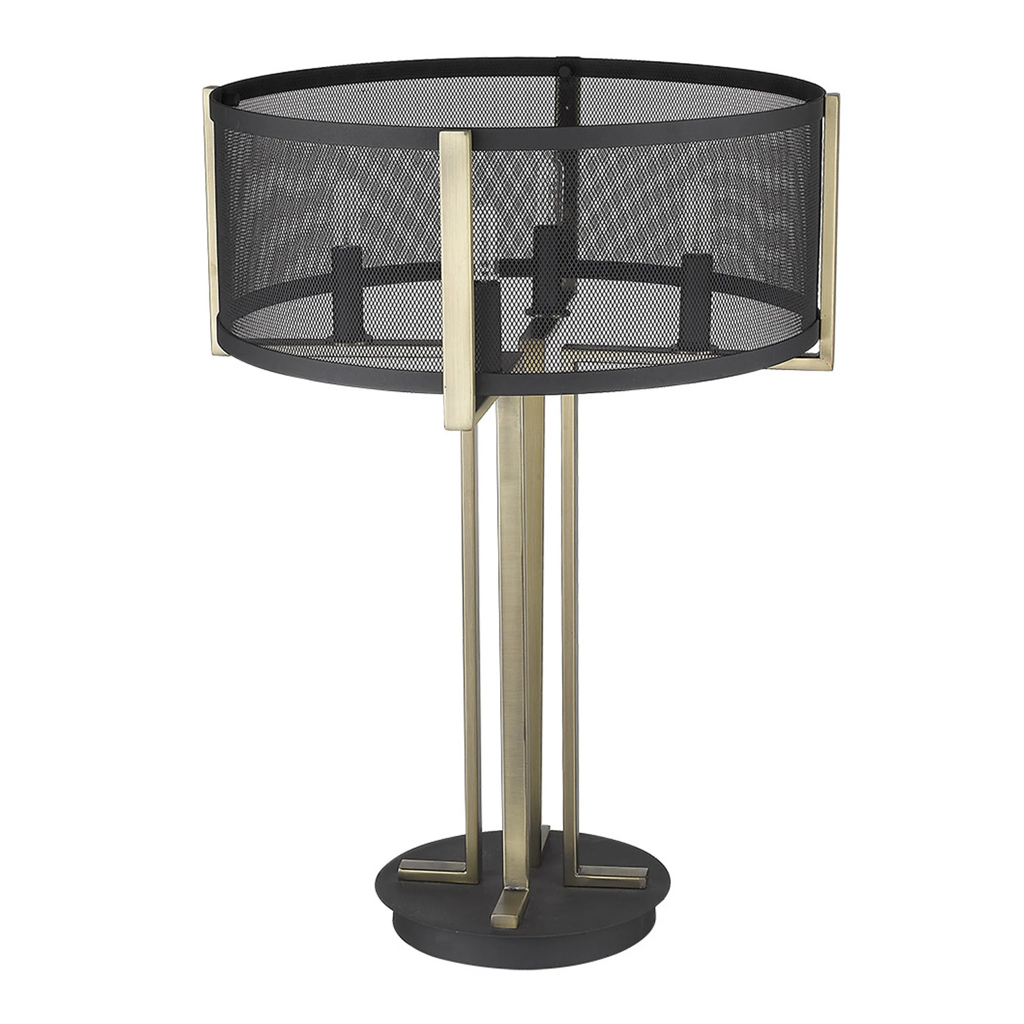 Trend Home 4-Light Matte Black Table Lamp By Homeroots - Image 4