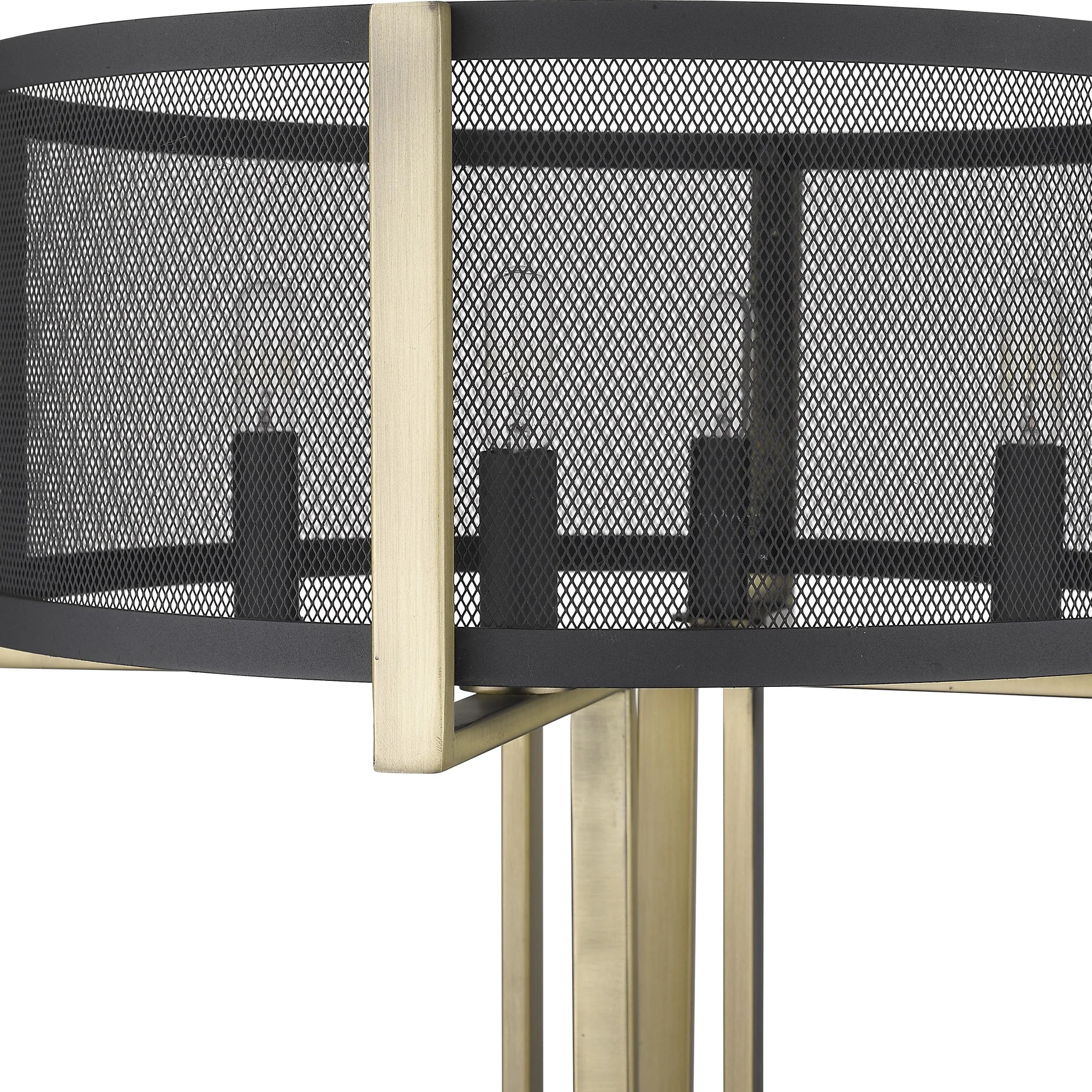 Trend Home 4-Light Matte Black Table Lamp By Homeroots - Image 6