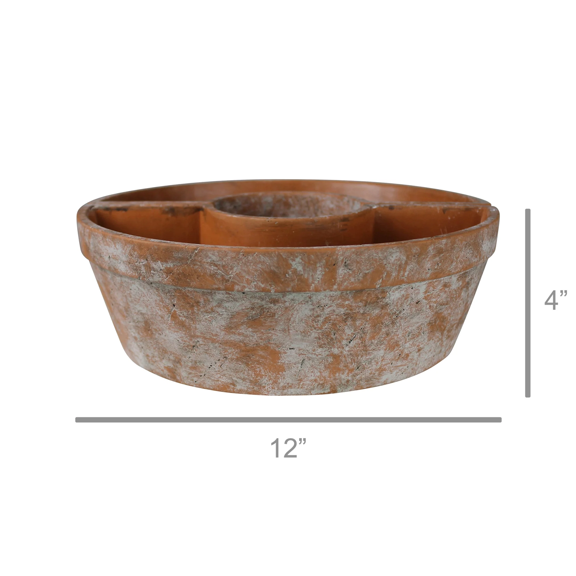Tresco Rustic Half Round Planter, Cement Set Of 2 By HomArt - Image 2