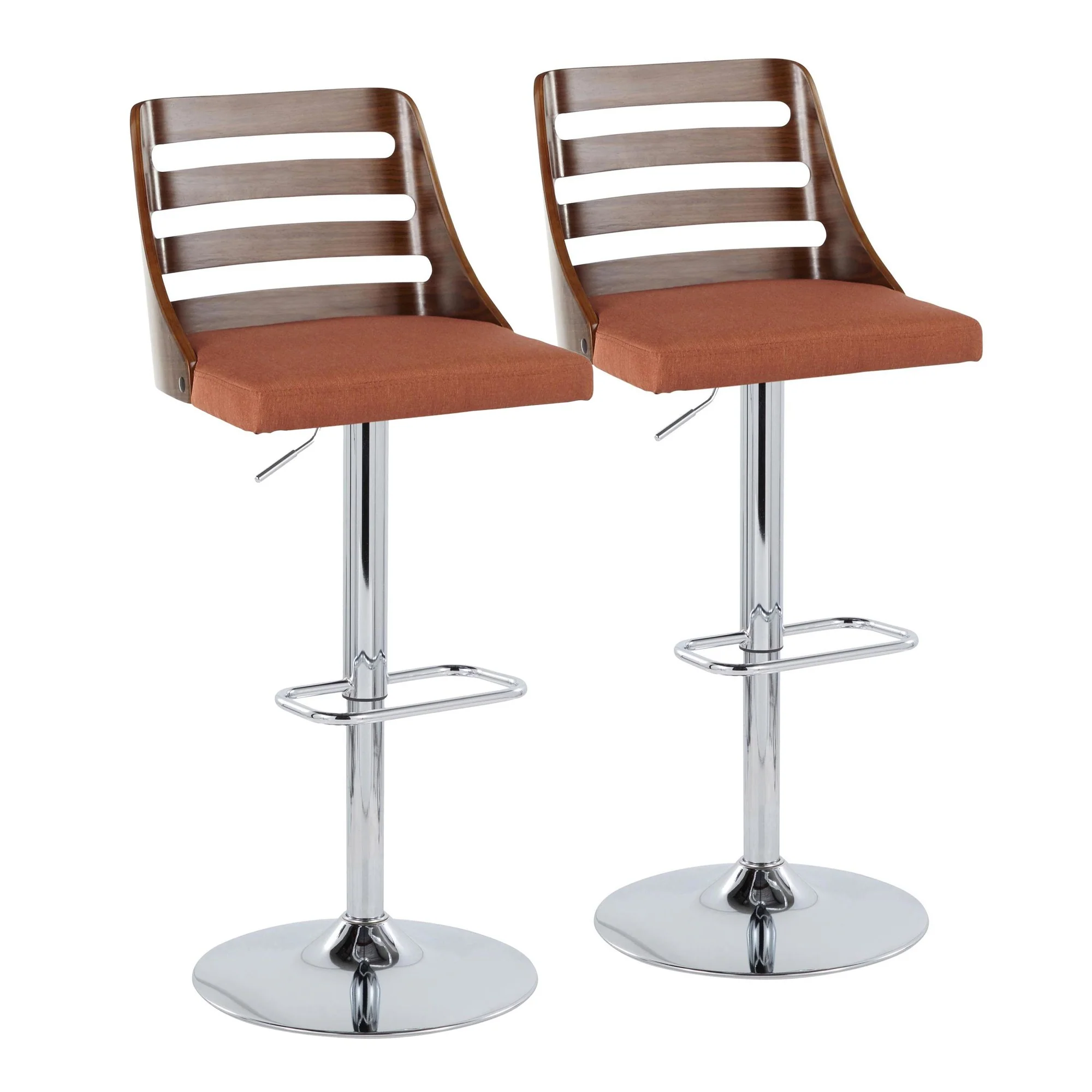 Trevi Adjustable Barstool - Set of 2 By LumiSource - BS-TREVI-RR2 WLO2 - Image 5