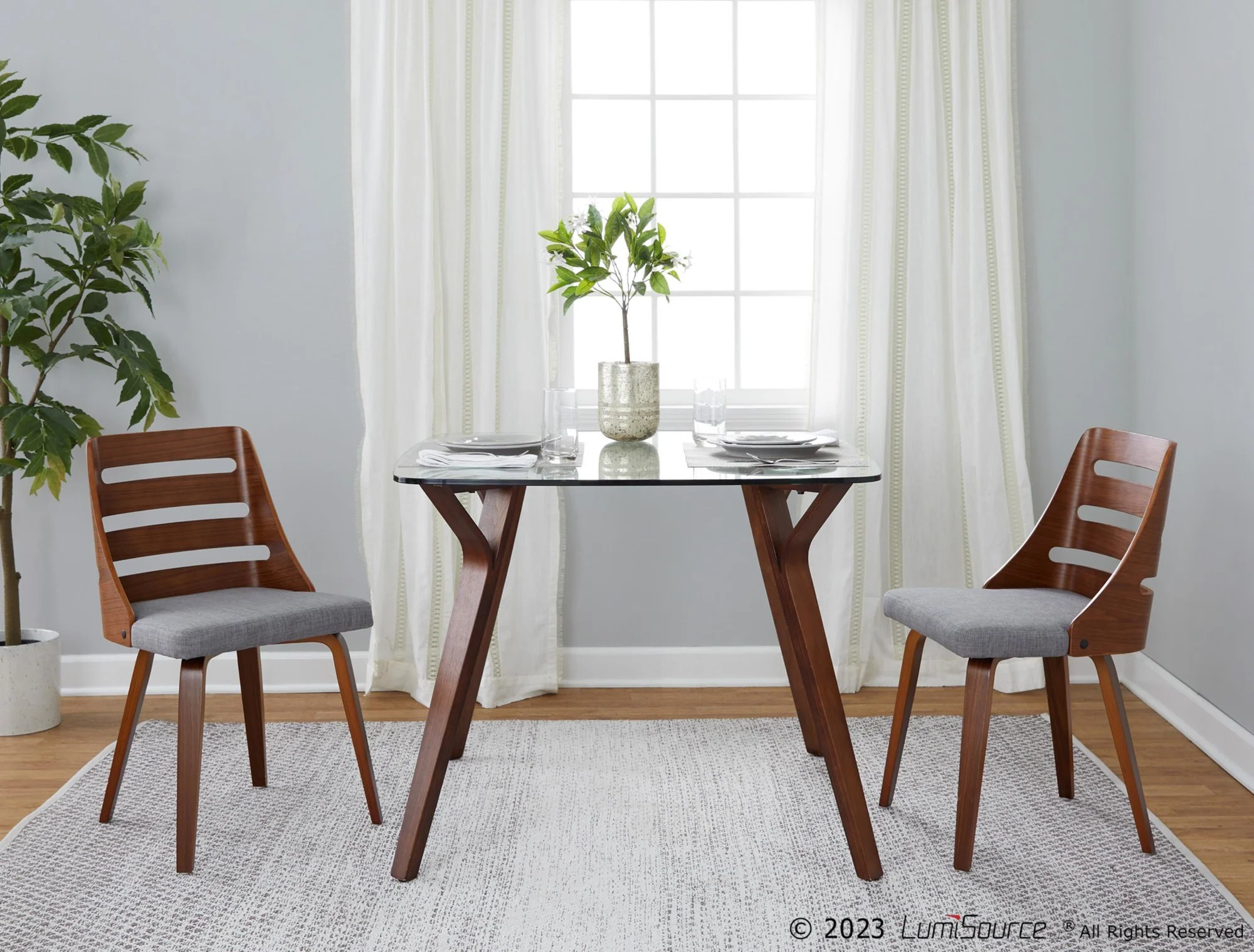 Trevi Chair - Set of 2 By LumiSource - CH-TRV-HLBW2 WLWLGY2 - Image 2