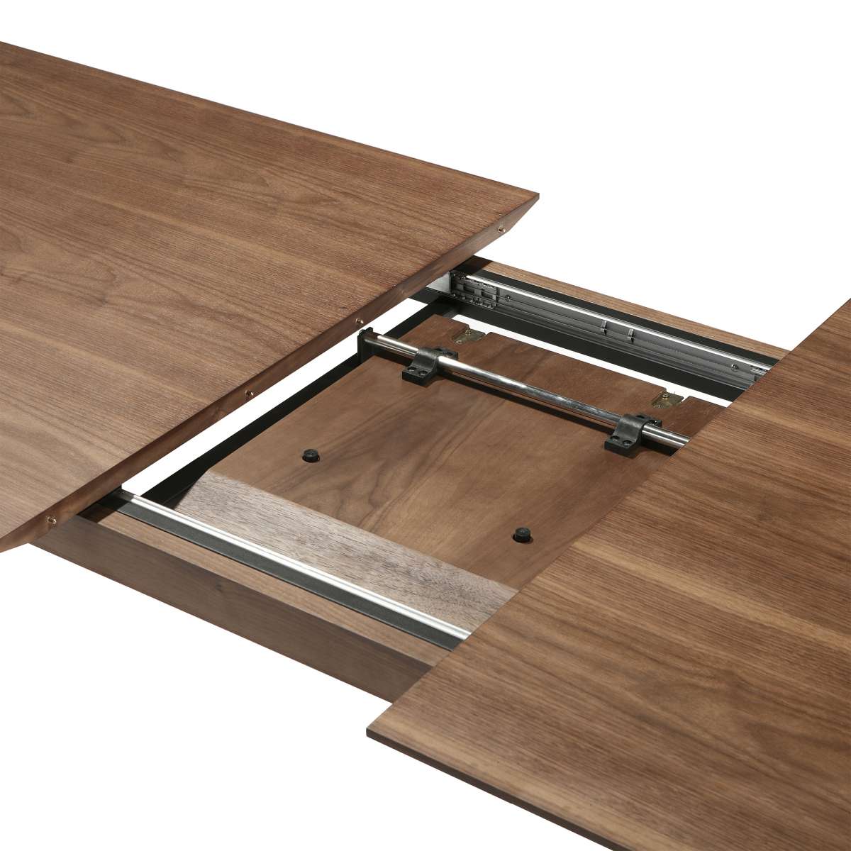 Treviso Mid-Century Extension Dining Table in Walnut Finish and Top By Armen Living - Image 5