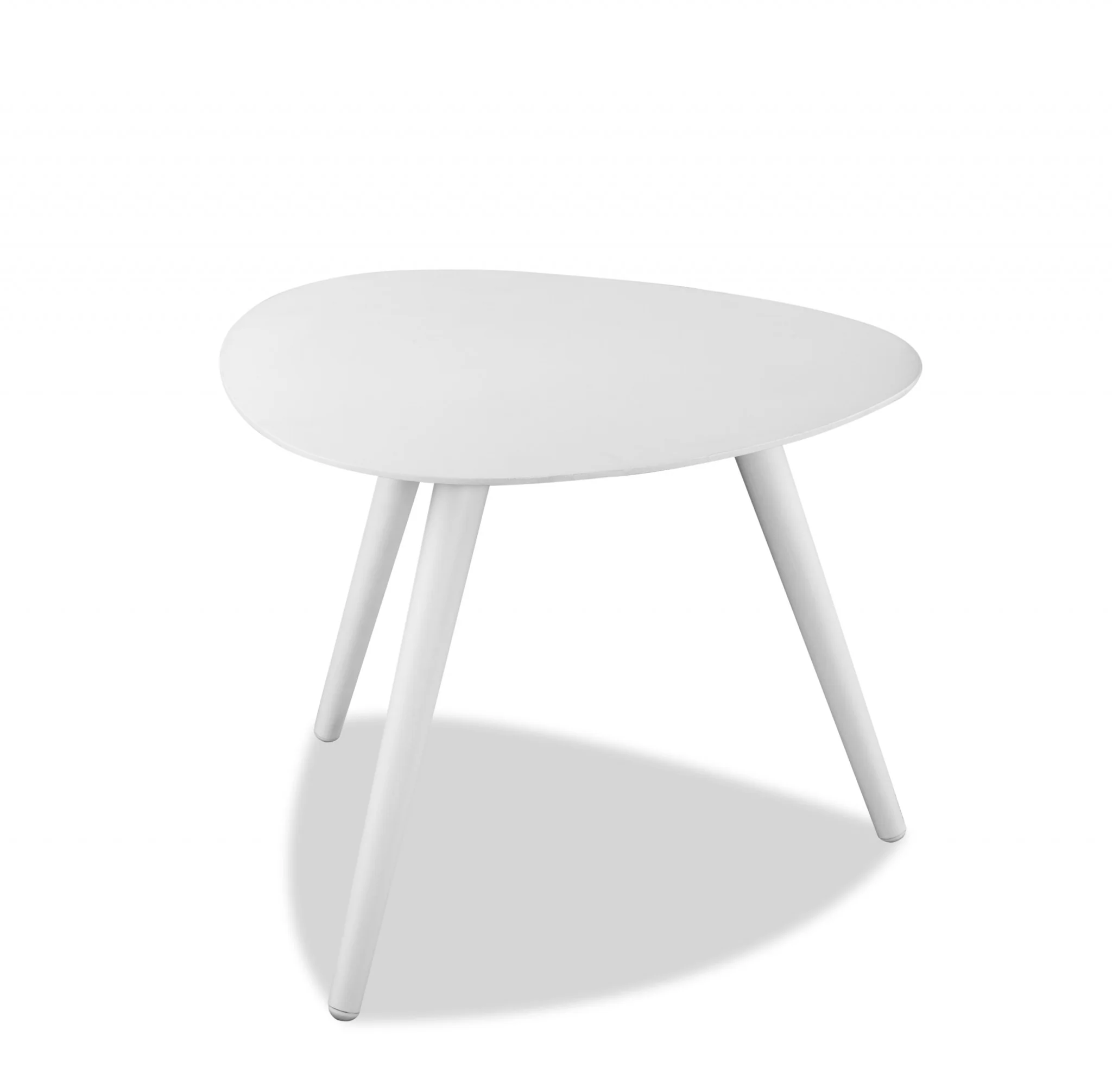 Triad White Aluminum Side Table By Homeroots - Image 2