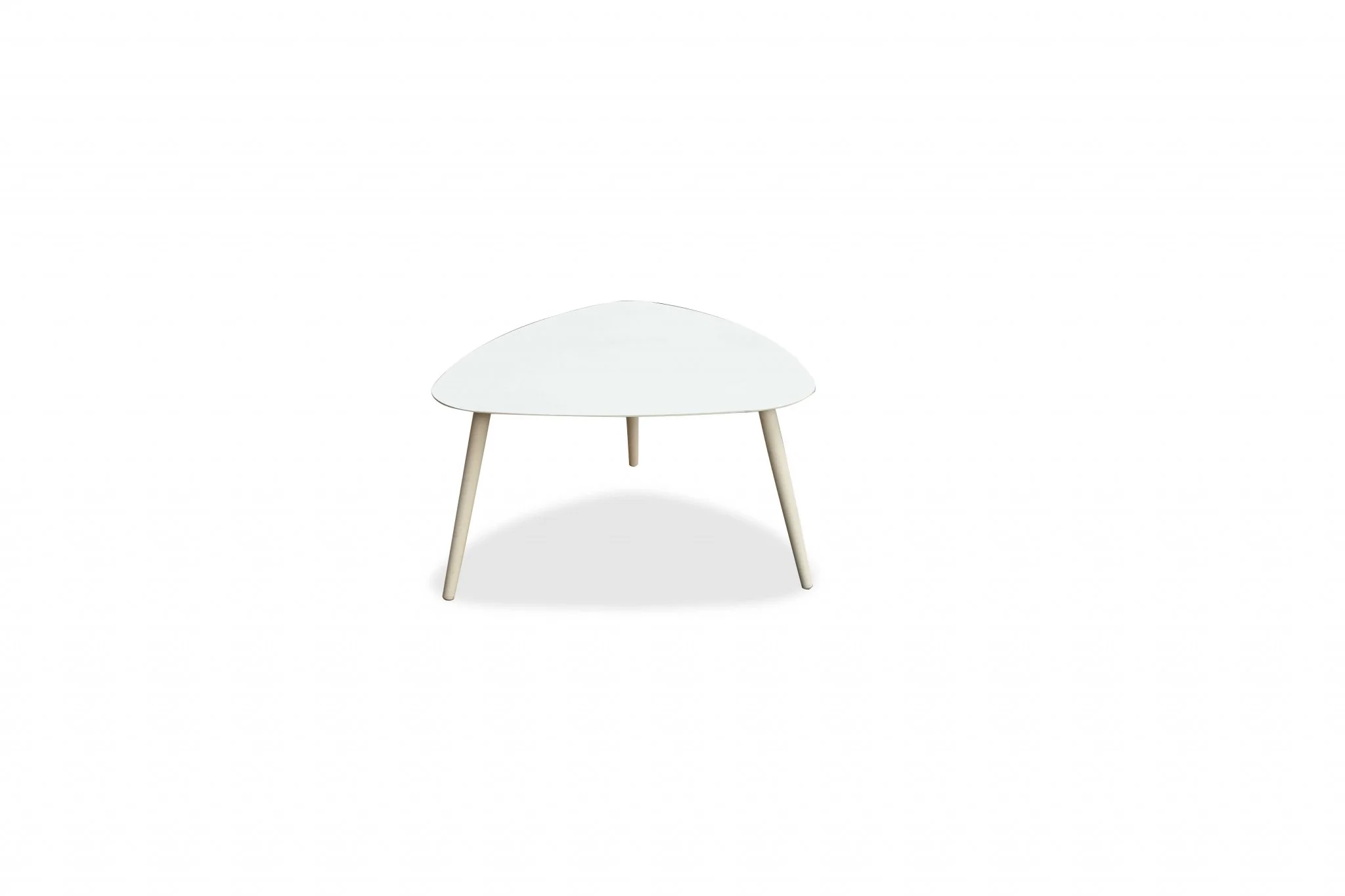 Triad White Aluminum Side Table By Homeroots - Image 3