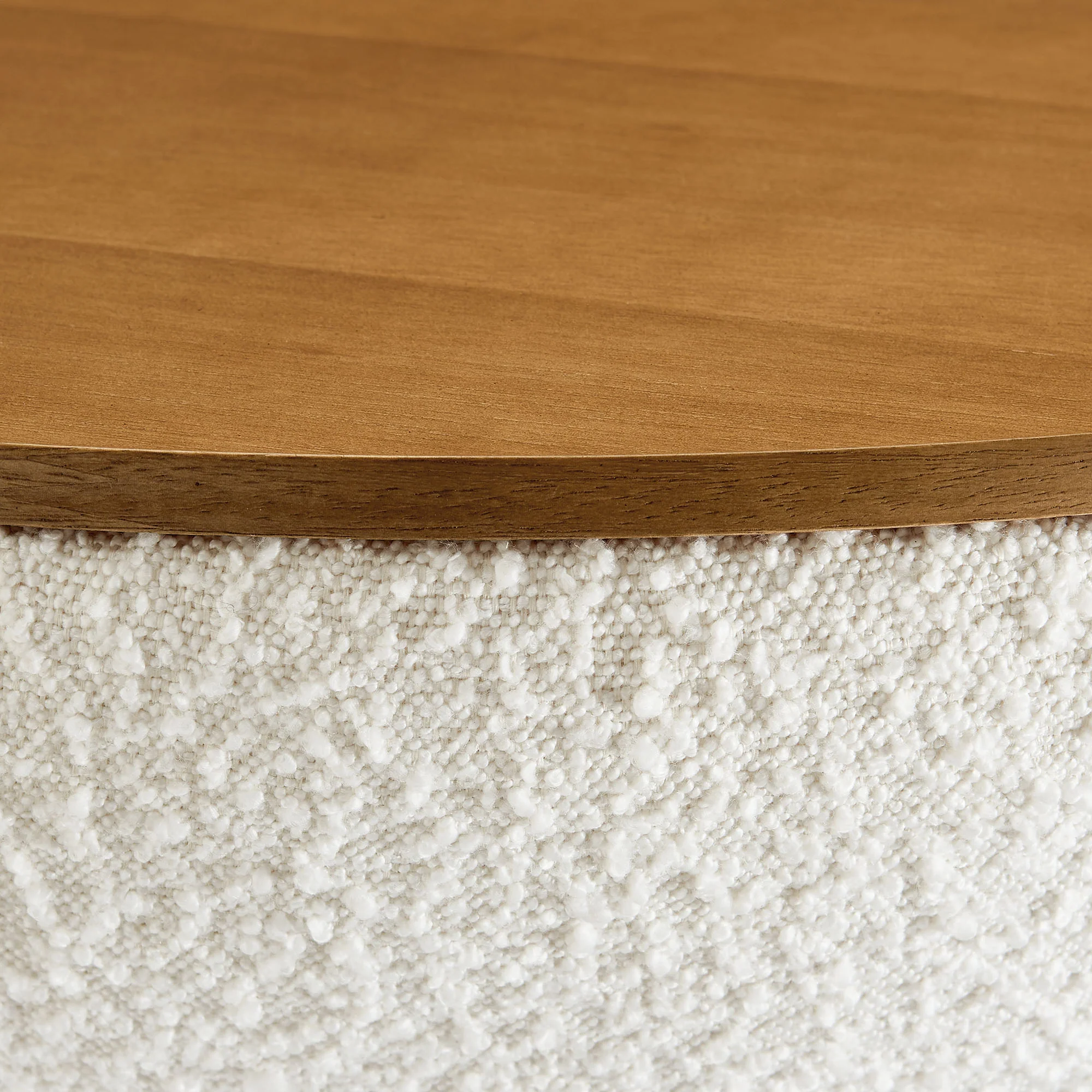 Tridome Round Boucle Upholstered Storage Coffee Table by Modway - Image 4