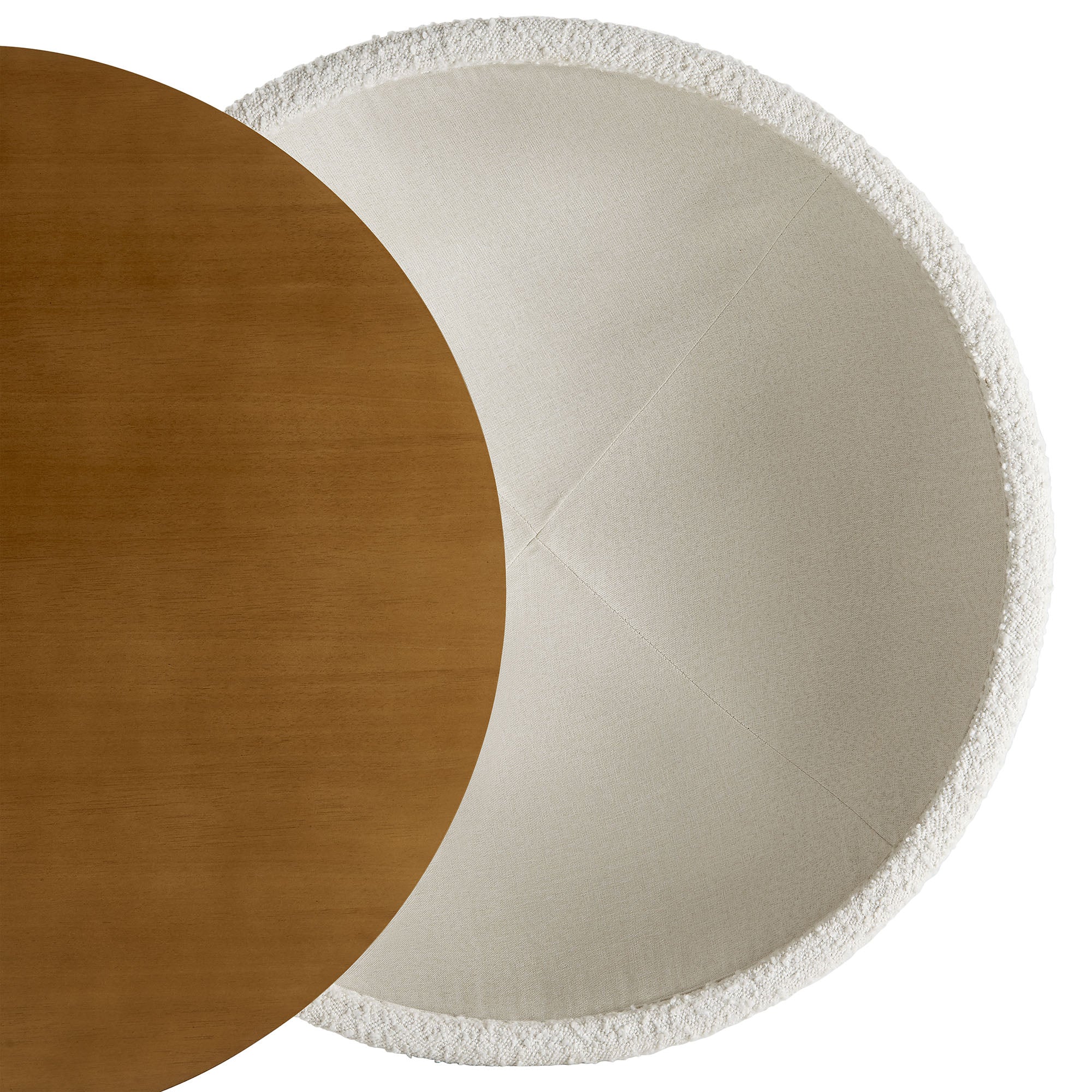 Tridome Round Boucle Upholstered Storage Coffee Table by Modway - Image 5