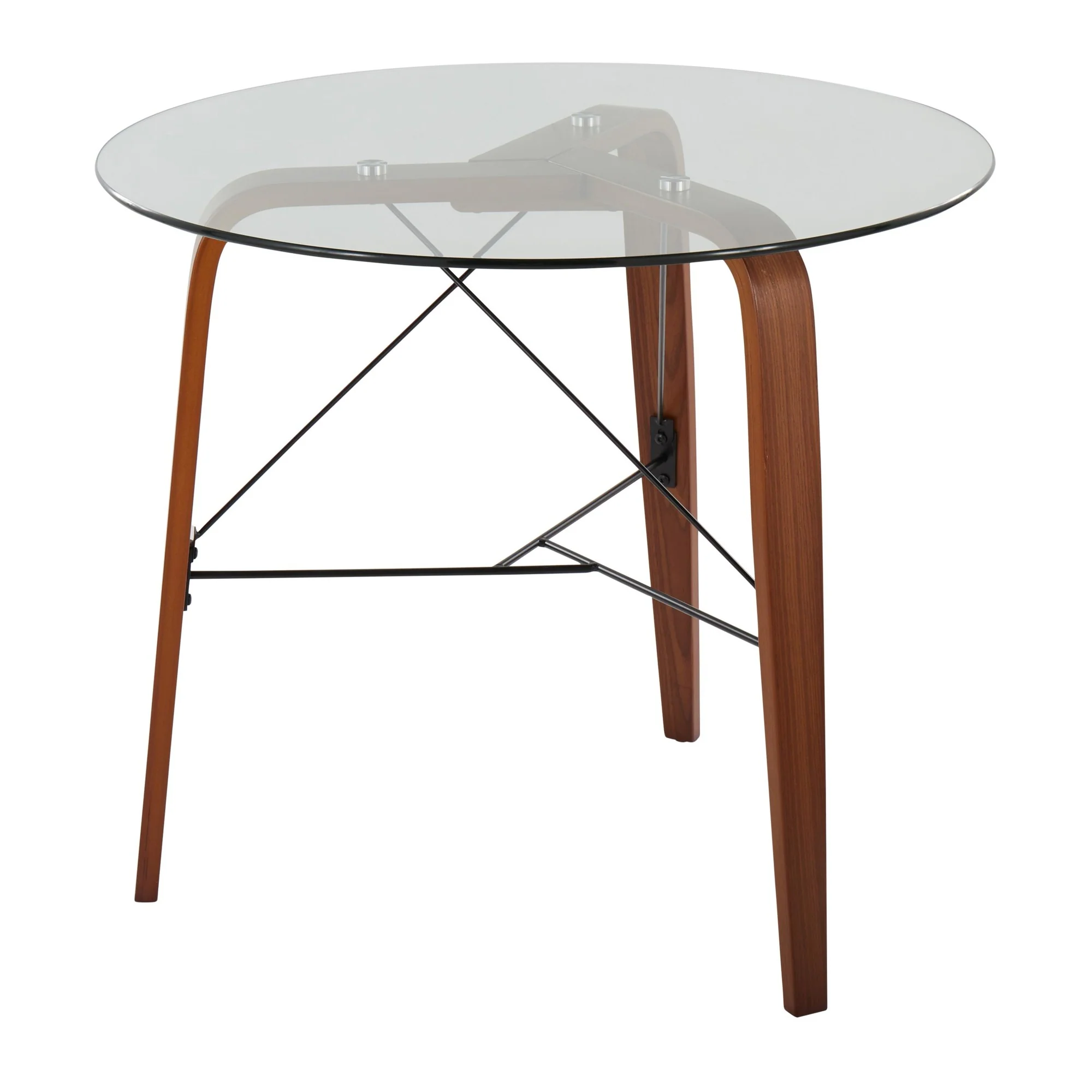 Trilogy Round Dinette Table Transparent By LumiSource - DT-TRILO34 WL - Image 4