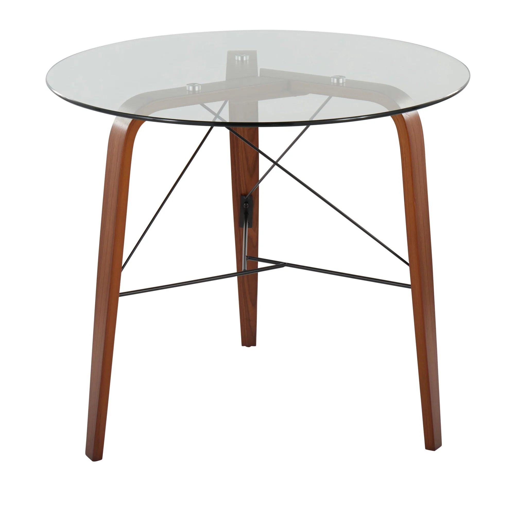 Trilogy Round Dinette Table Transparent By LumiSource - DT-TRILO34 WL - Image 5