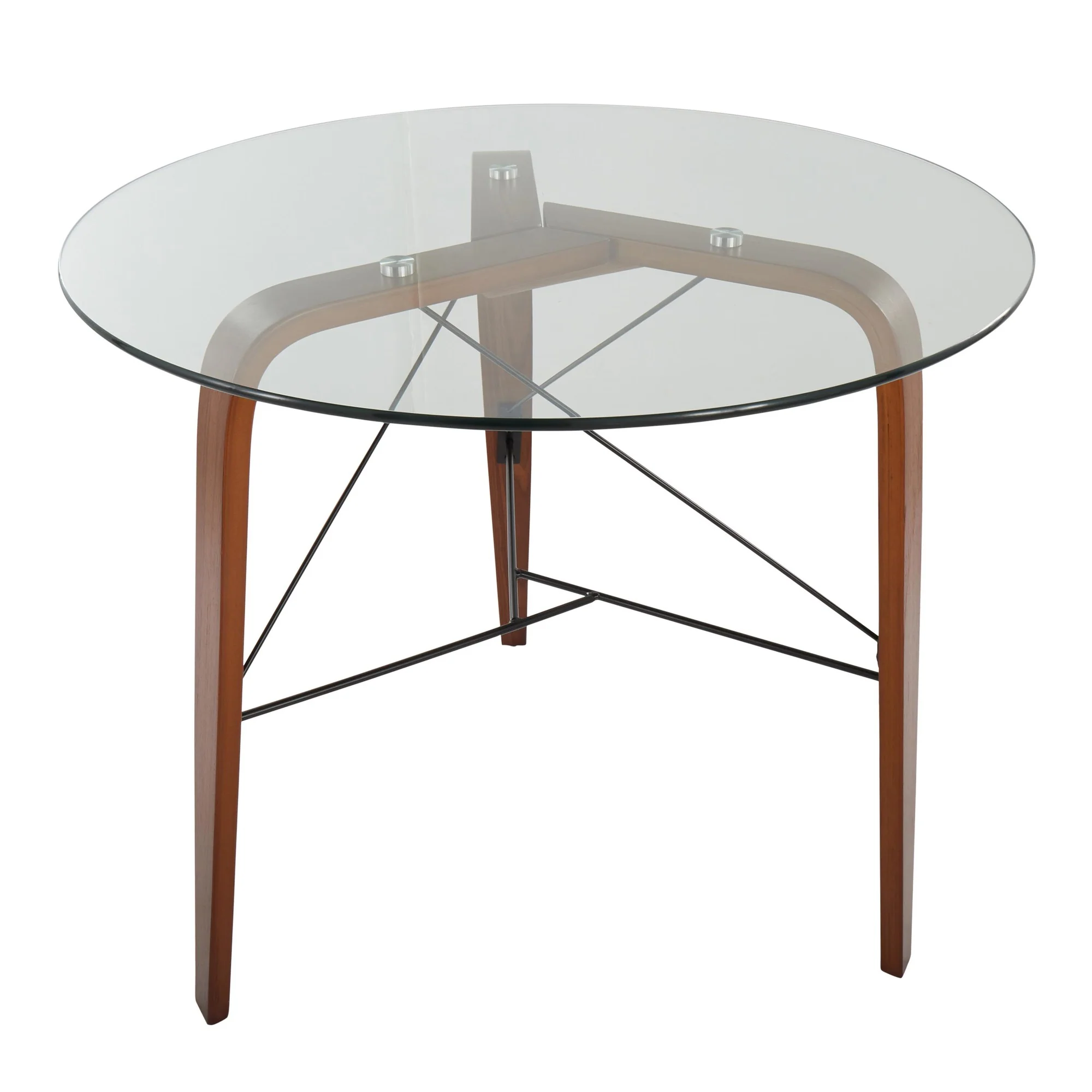 Trilogy Round Dinette Table Transparent By LumiSource - DT-TRILO34 WL - Image 6