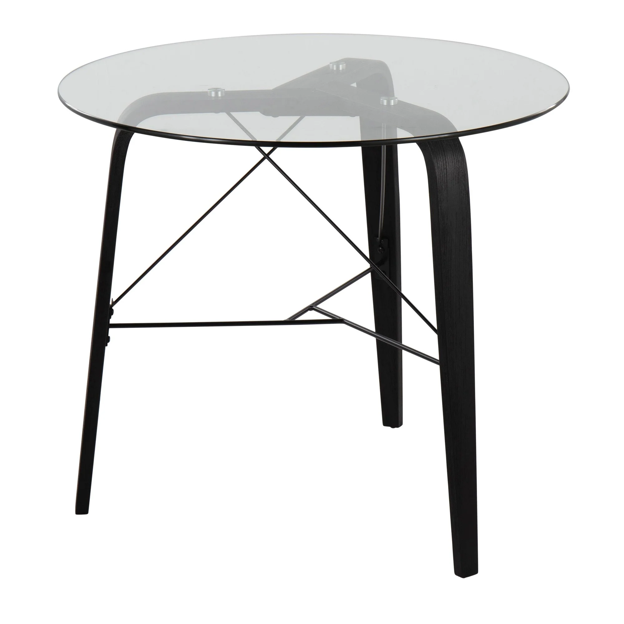 Trilogy Round Dinette Table Transparent By LumiSource - DT-TRILOGY34 BKGL - Image 4