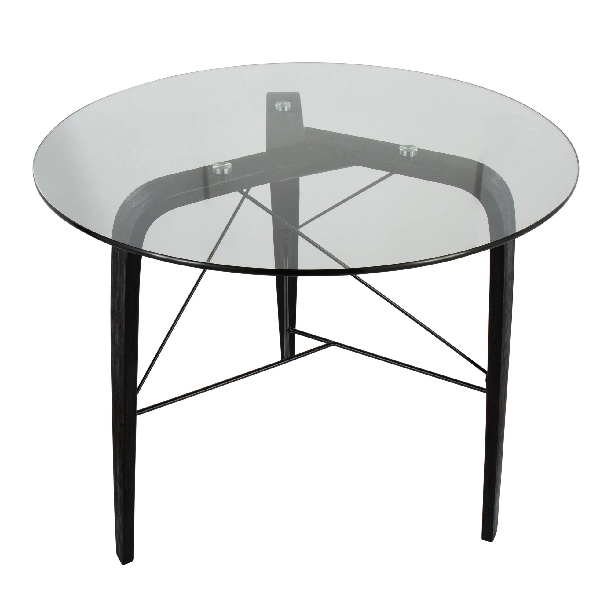 Trilogy Round Dinette Table Transparent By LumiSource - DT-TRILOGY34 BKGL - Image 6