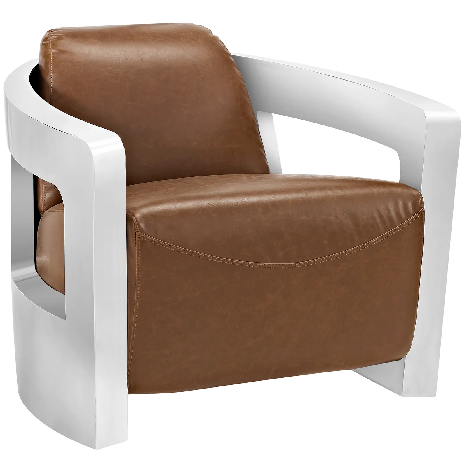 Trip Leather Lounge Chair By Modway - EEI-2070 - Image 2