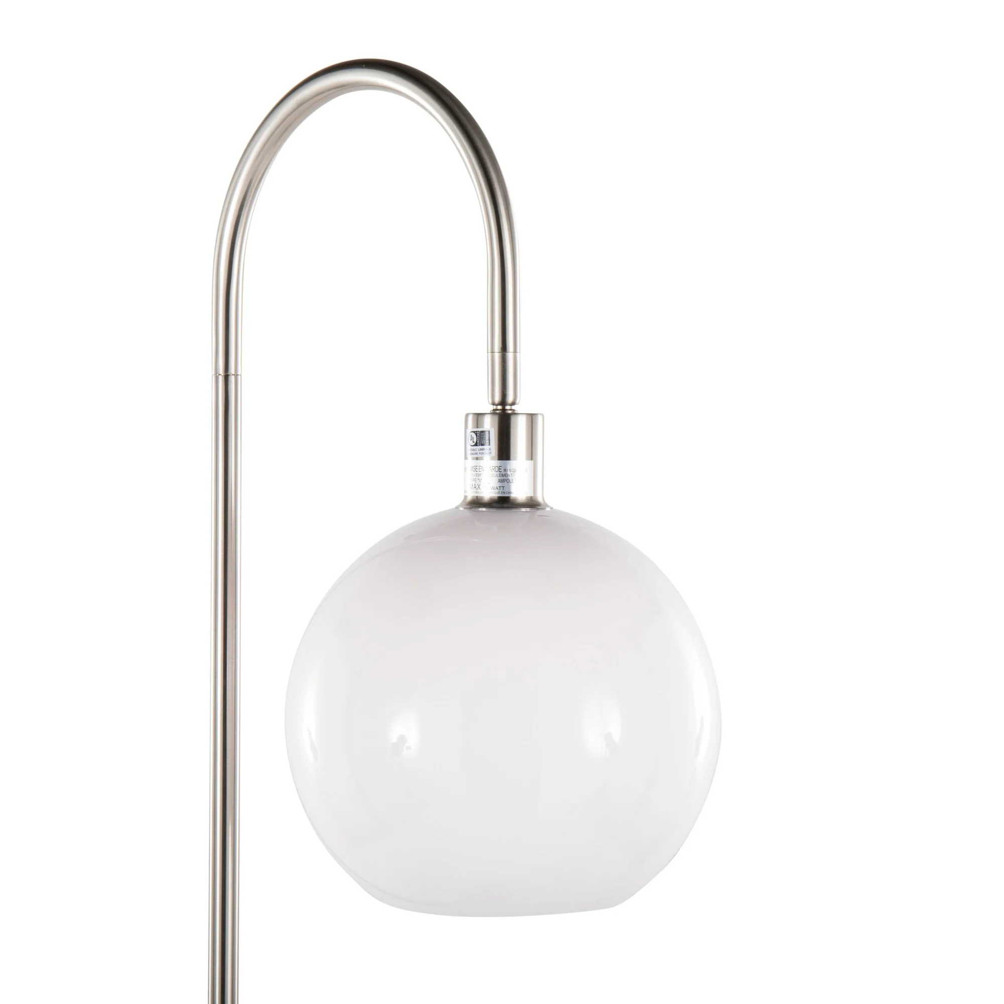 Trombone Floor Lamp with Table White By LumiSource - Image 3