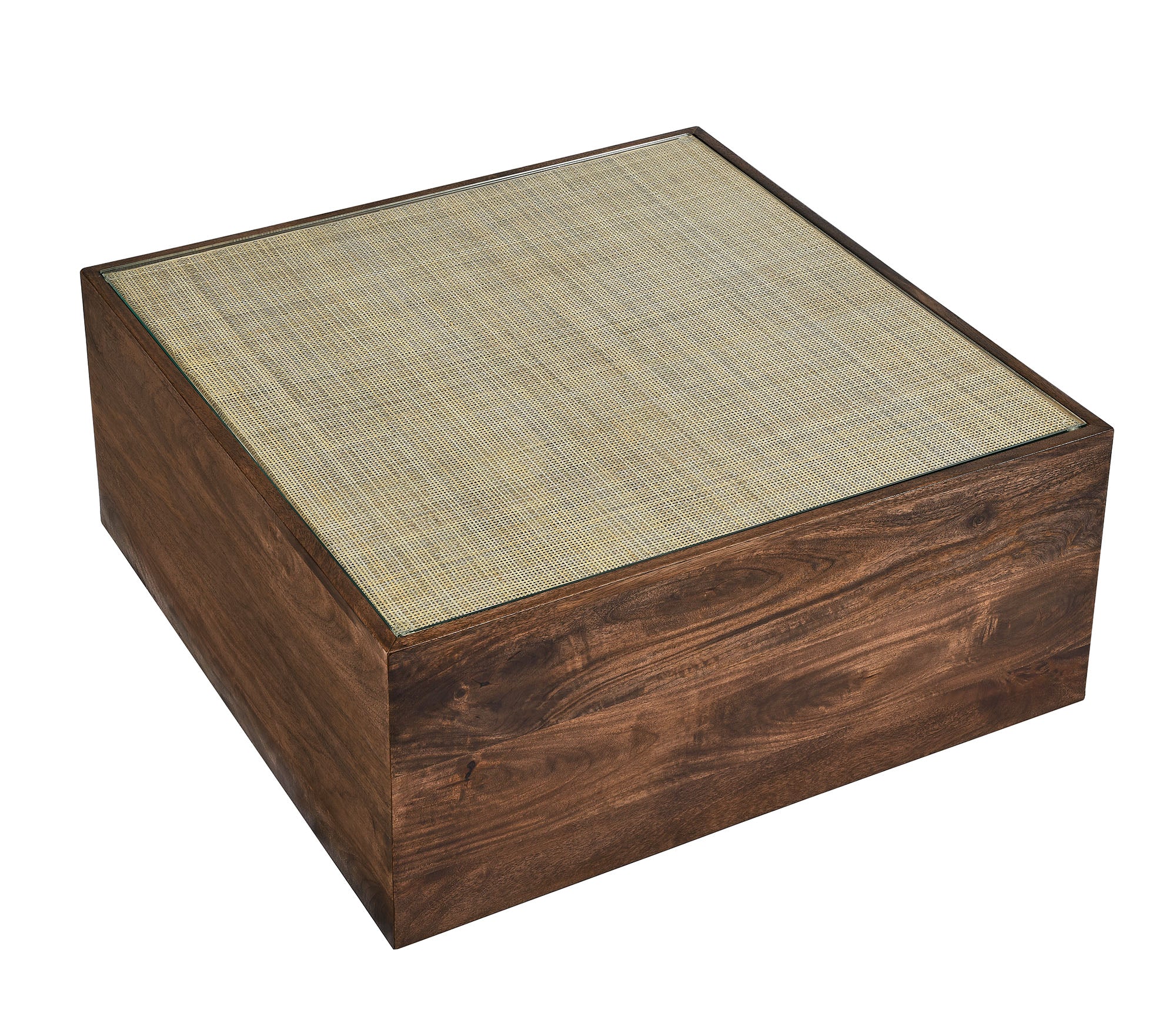 Truett Square Wood Rattan Coffee Table by Modway - Image 4