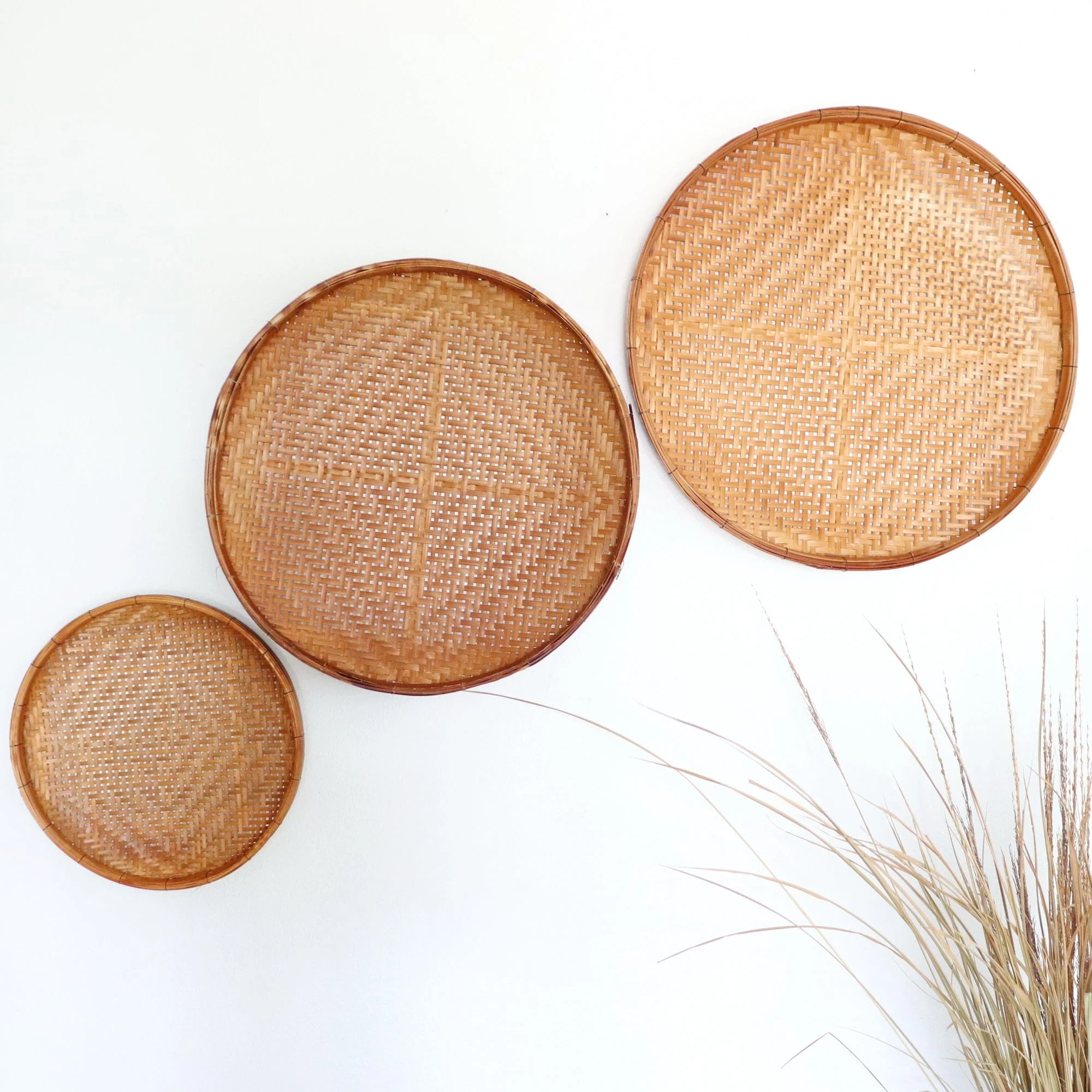Tu Wa Nan - Antique Wall Hanging DeCor Set Of 3 By Thaihome - Image 2