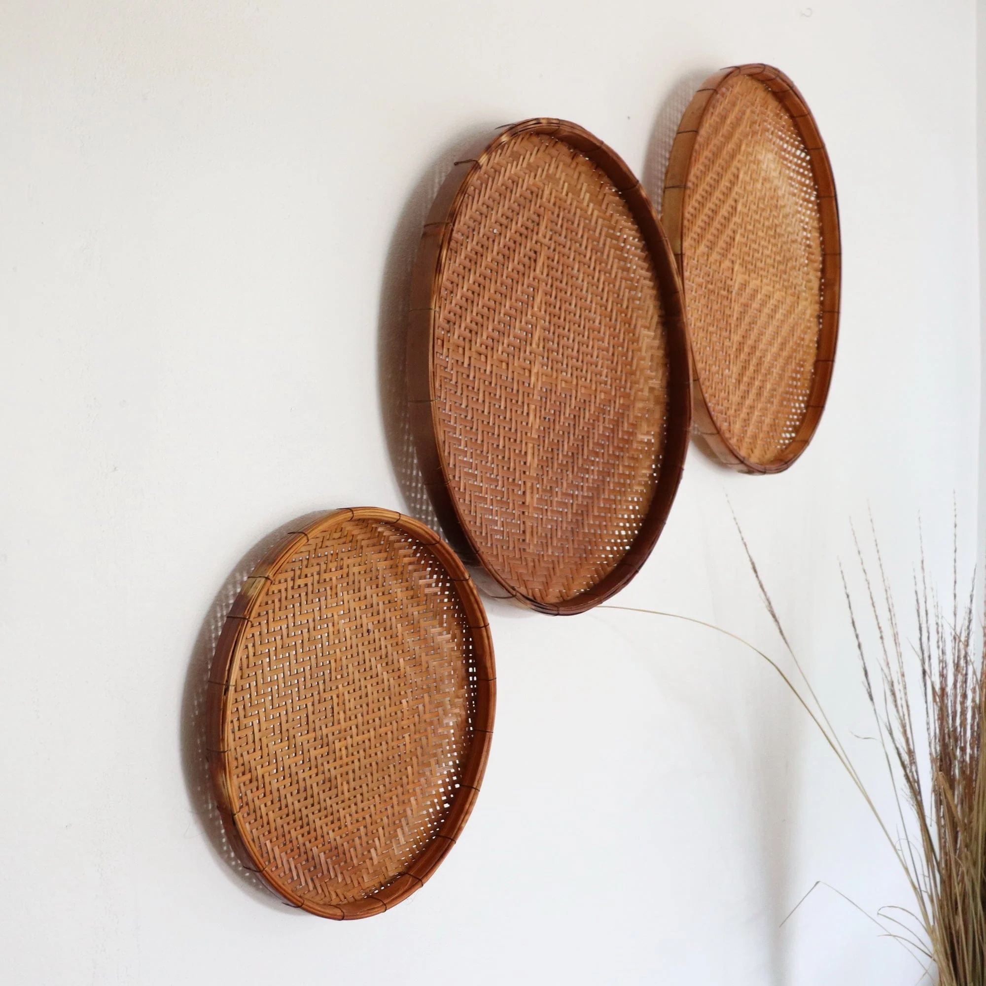 Tu Wa Nan - Antique Wall Hanging DeCor Set Of 3 By Thaihome - Image 4