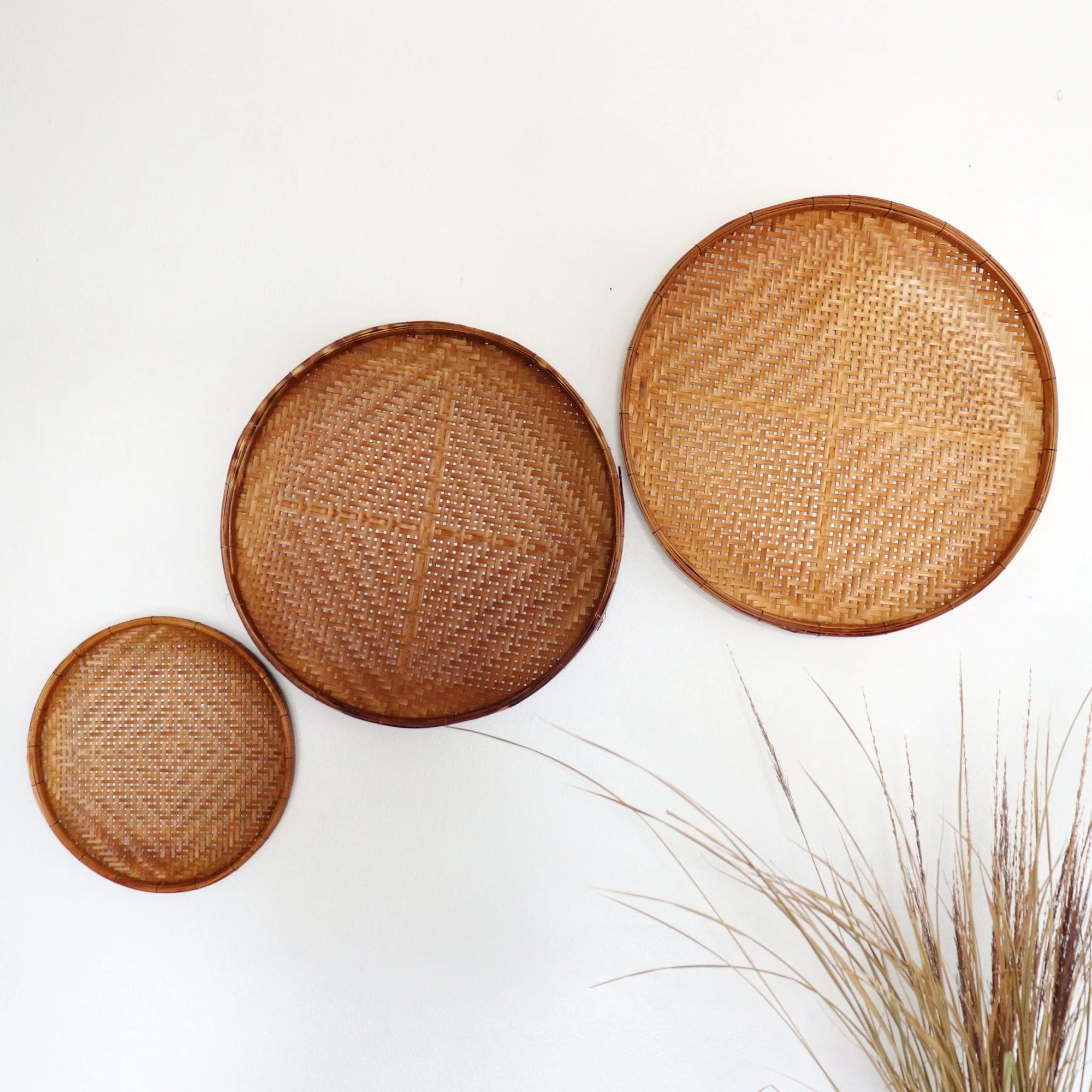 Tu Wa Nan - Antique Wall Hanging DeCor Set Of 3 By Thaihome - Image 6