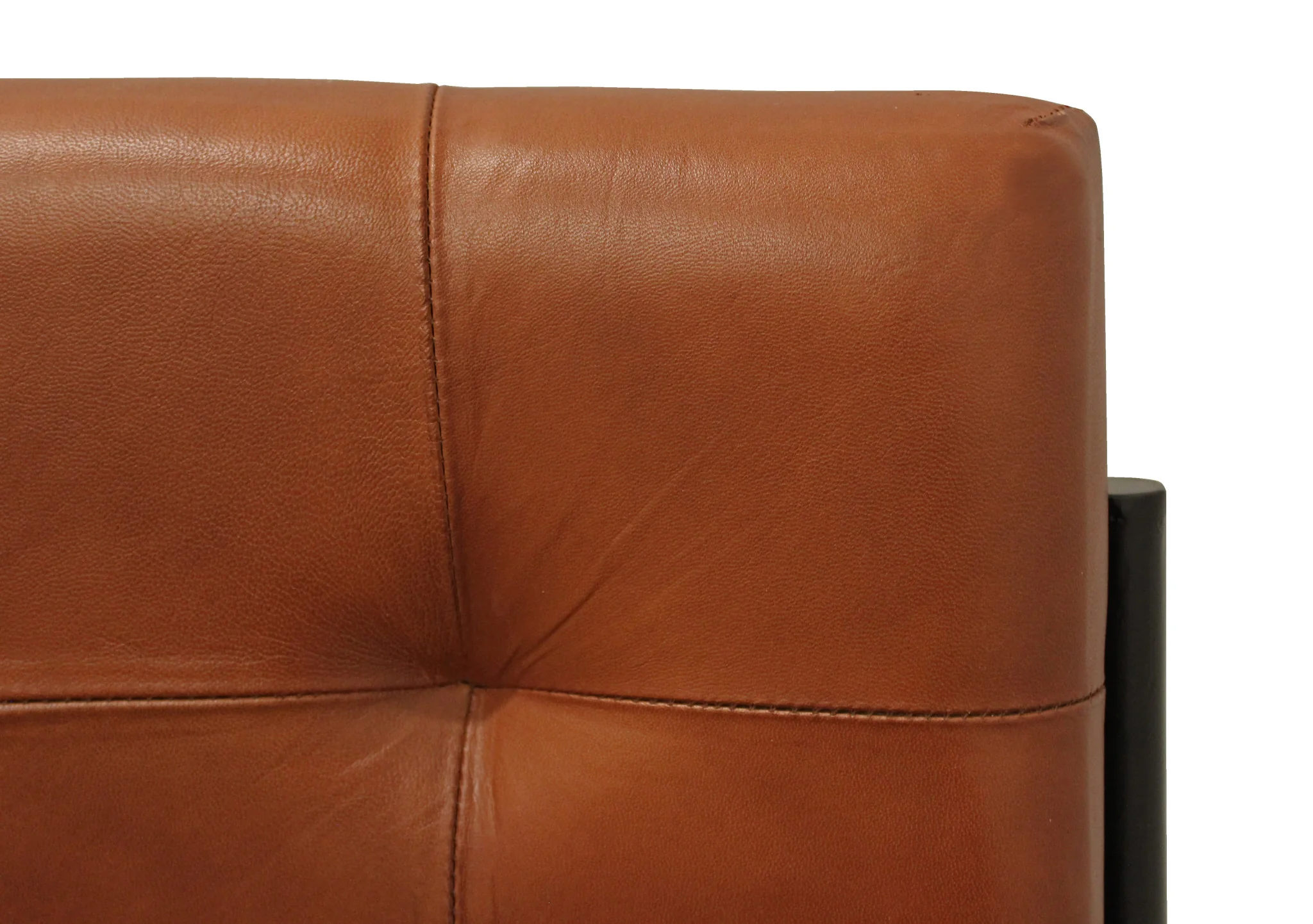 Tufted Cinnamon And Black Upholstered Leather Dining Side Chair By Homeroots - Image 6
