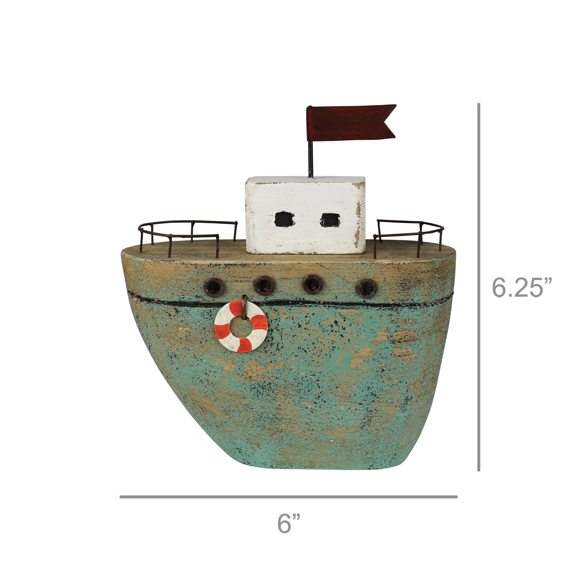 Tug Boat, Wood Set Of 2 By HomArt - Image 2